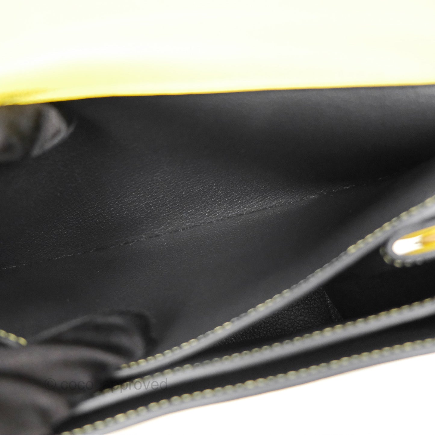 Hermes Opli Bag Lime Yellow Novillo