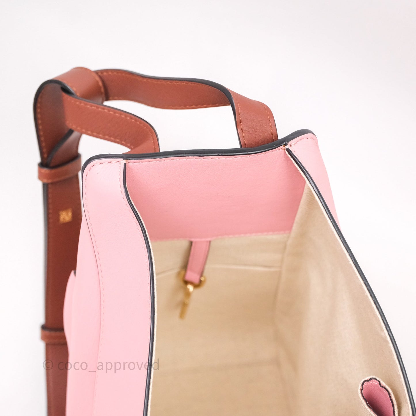 Loewe Small Hammock Shoulder Bag Pink Tan