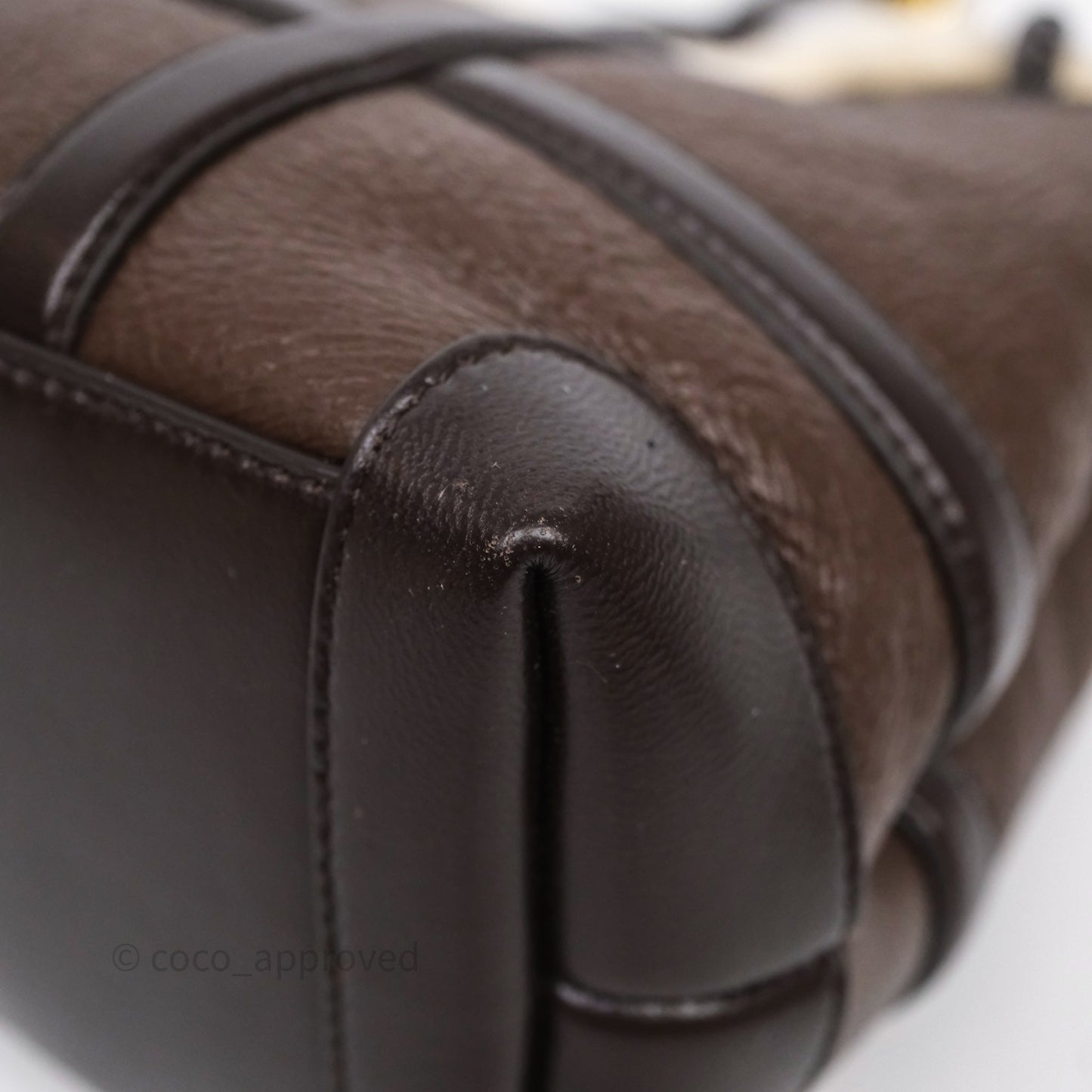 Bottega Veneta Shearling Aviator Small Andiamo Bag Brown