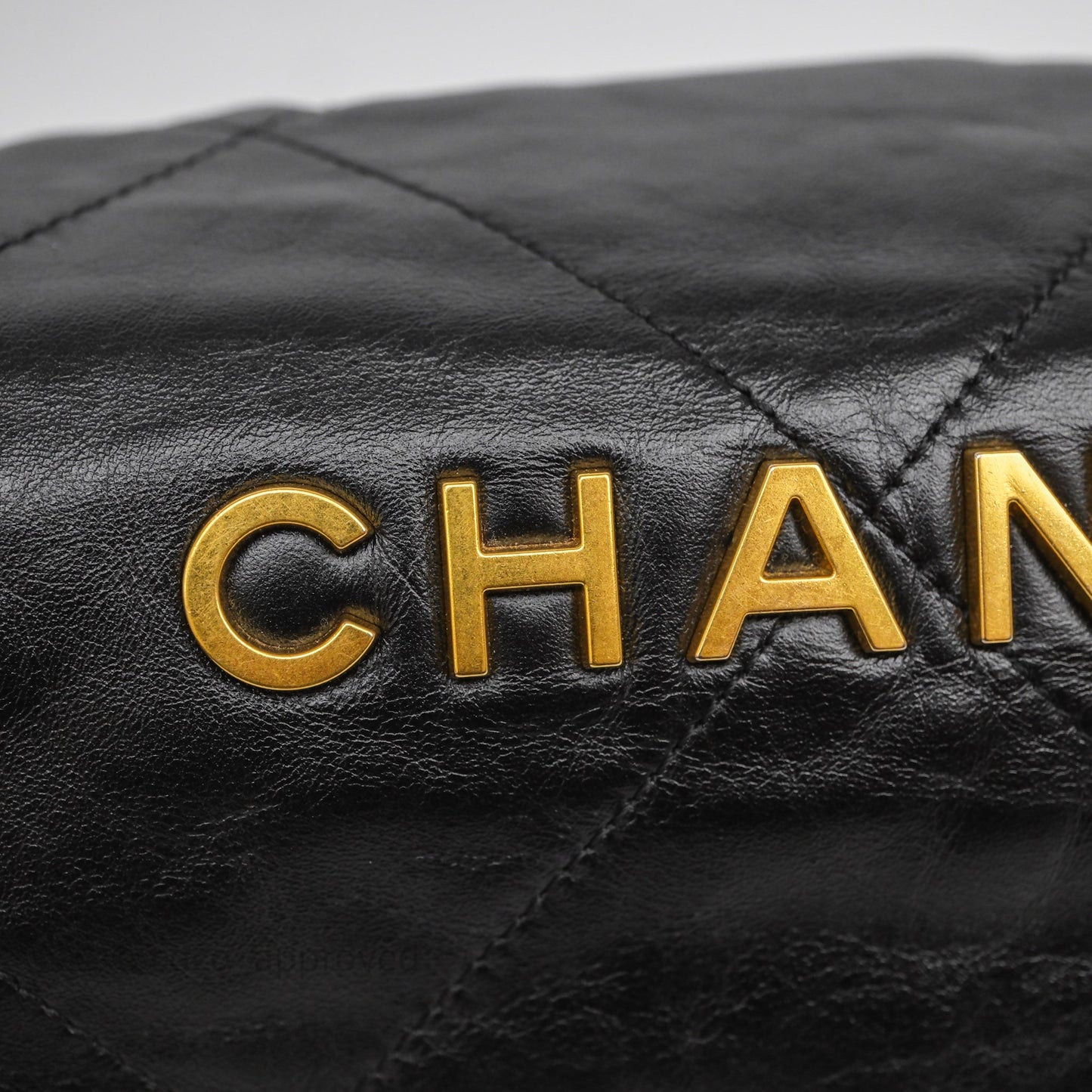 Chanel 22 Bag Medium Black Calfskin Aged Gold Hardware