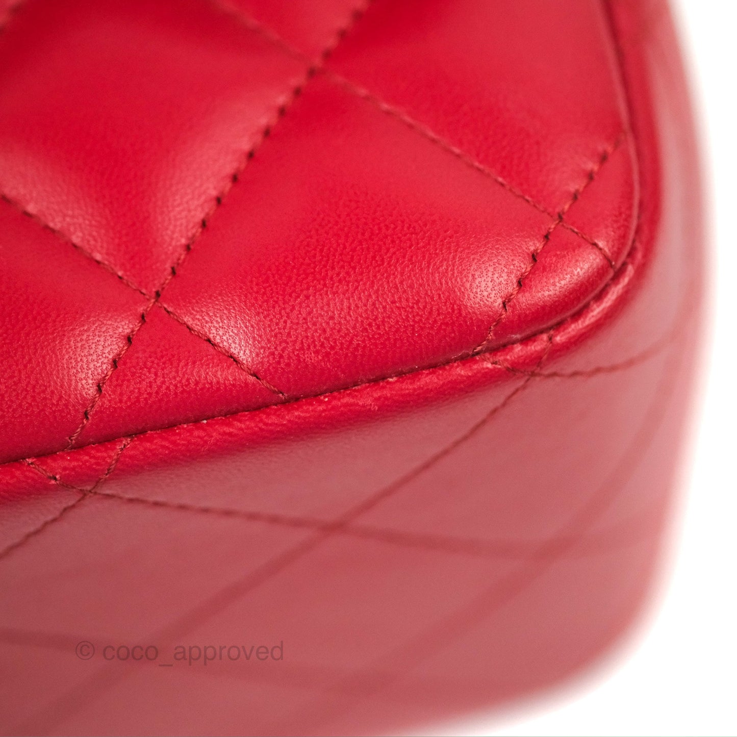 Chanel Jumbo Double Flap Red Lambskin Silver Hardware⁣⁣