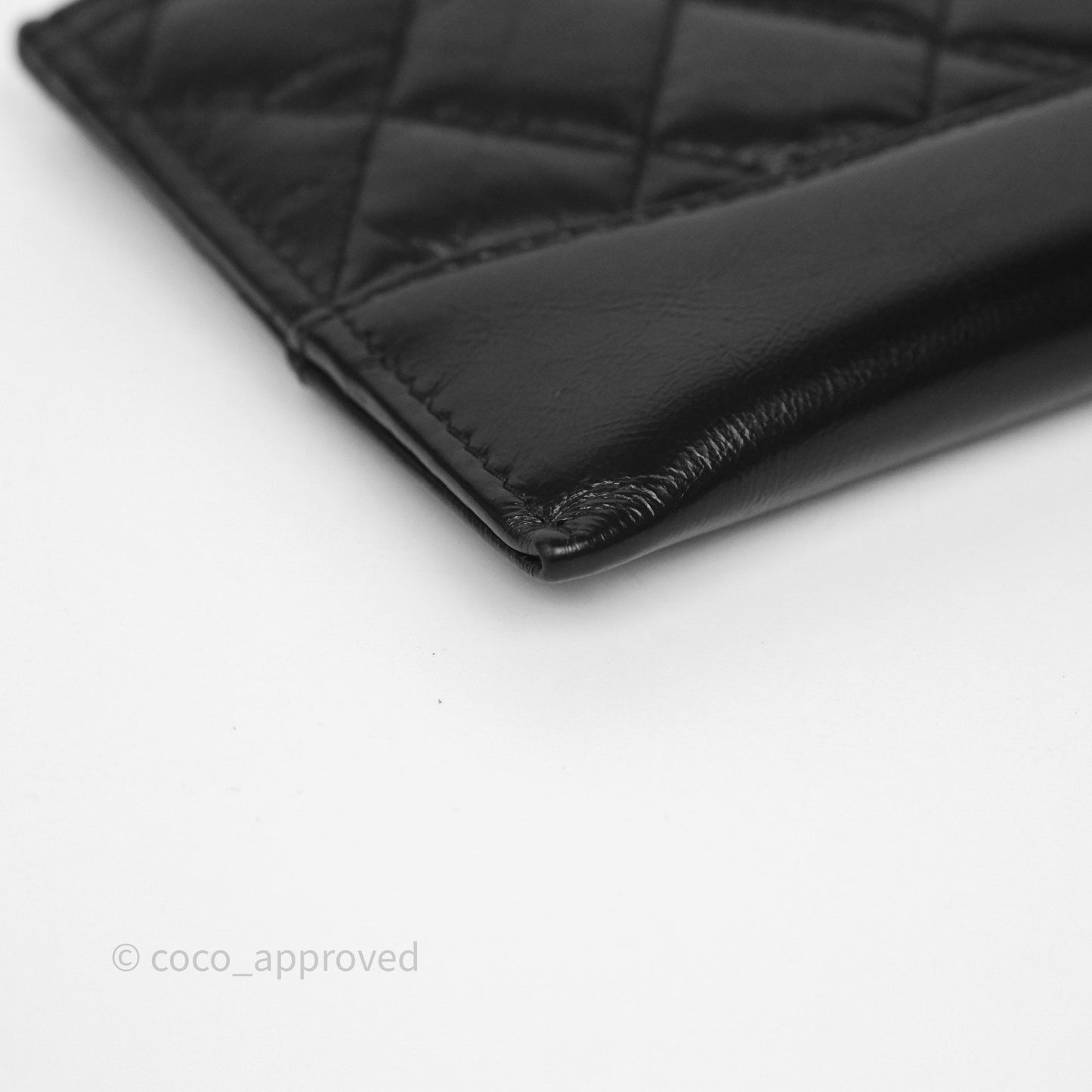 Chanel Quilted Gabrielle Zip Long Wallet Black