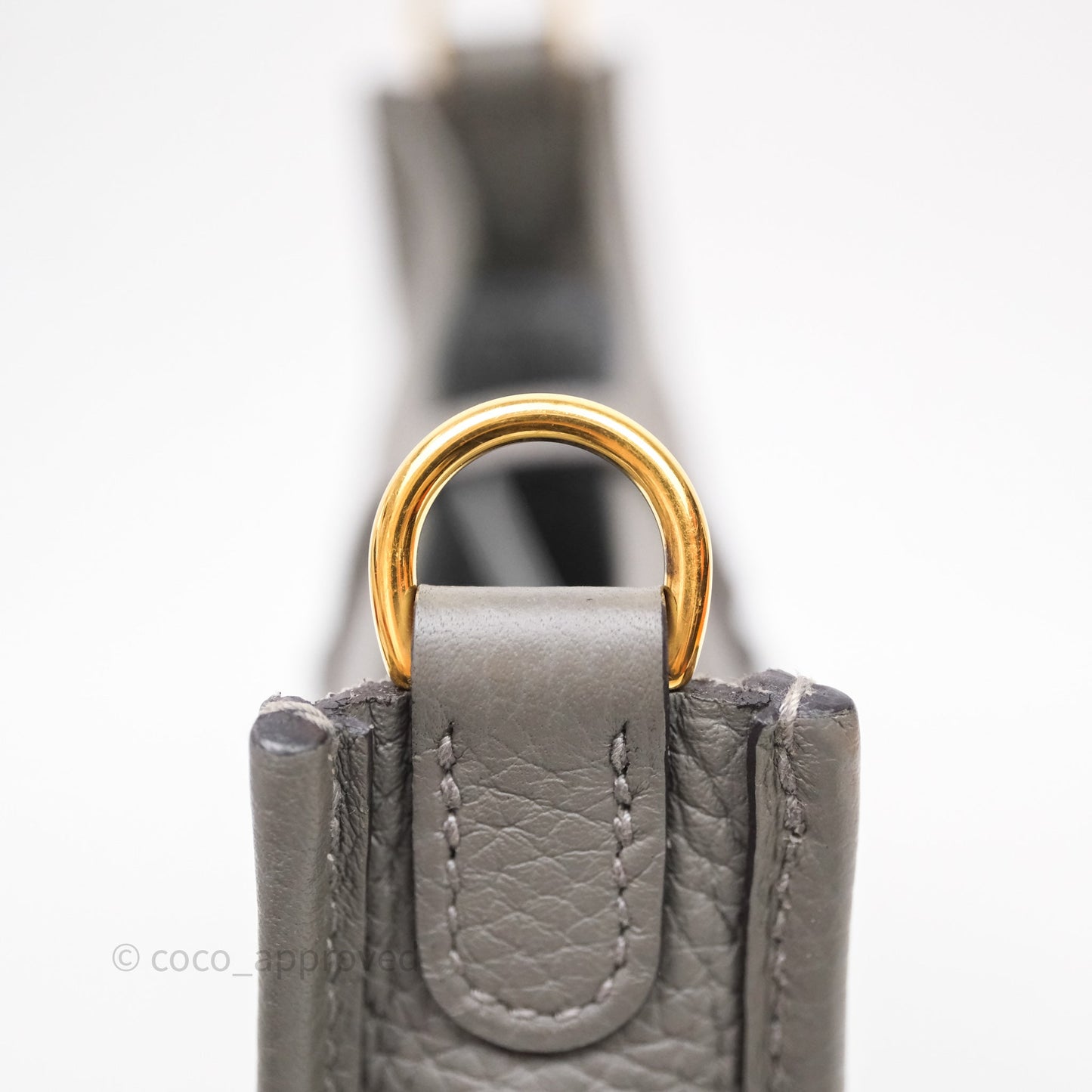 Hermès Mini Evelyne 16 Gris Meyer 0L Clemence Gold Hardware