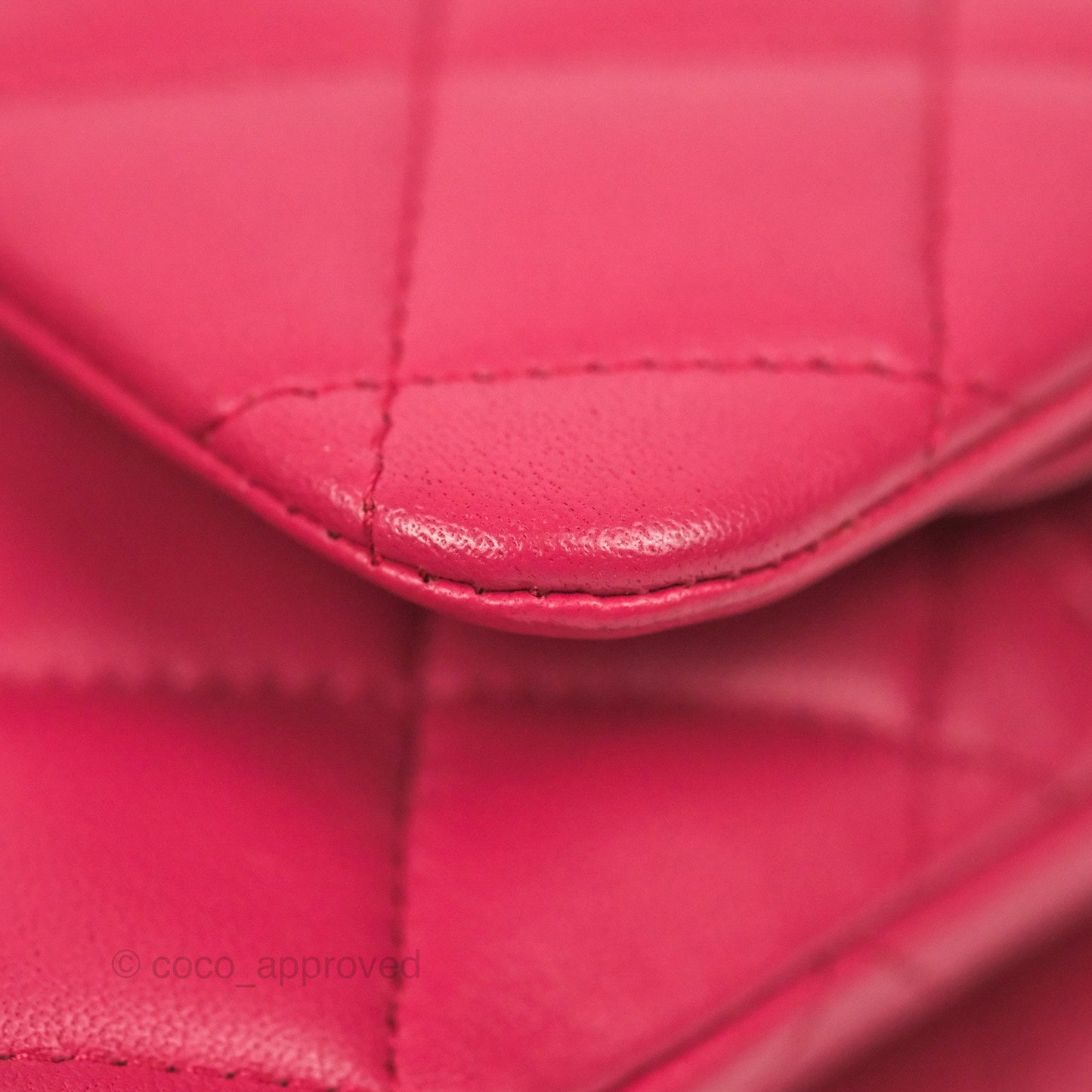 Chanel Small Classic Flap Quilted Dark Rosy Pink Lambskin Silver Hardware