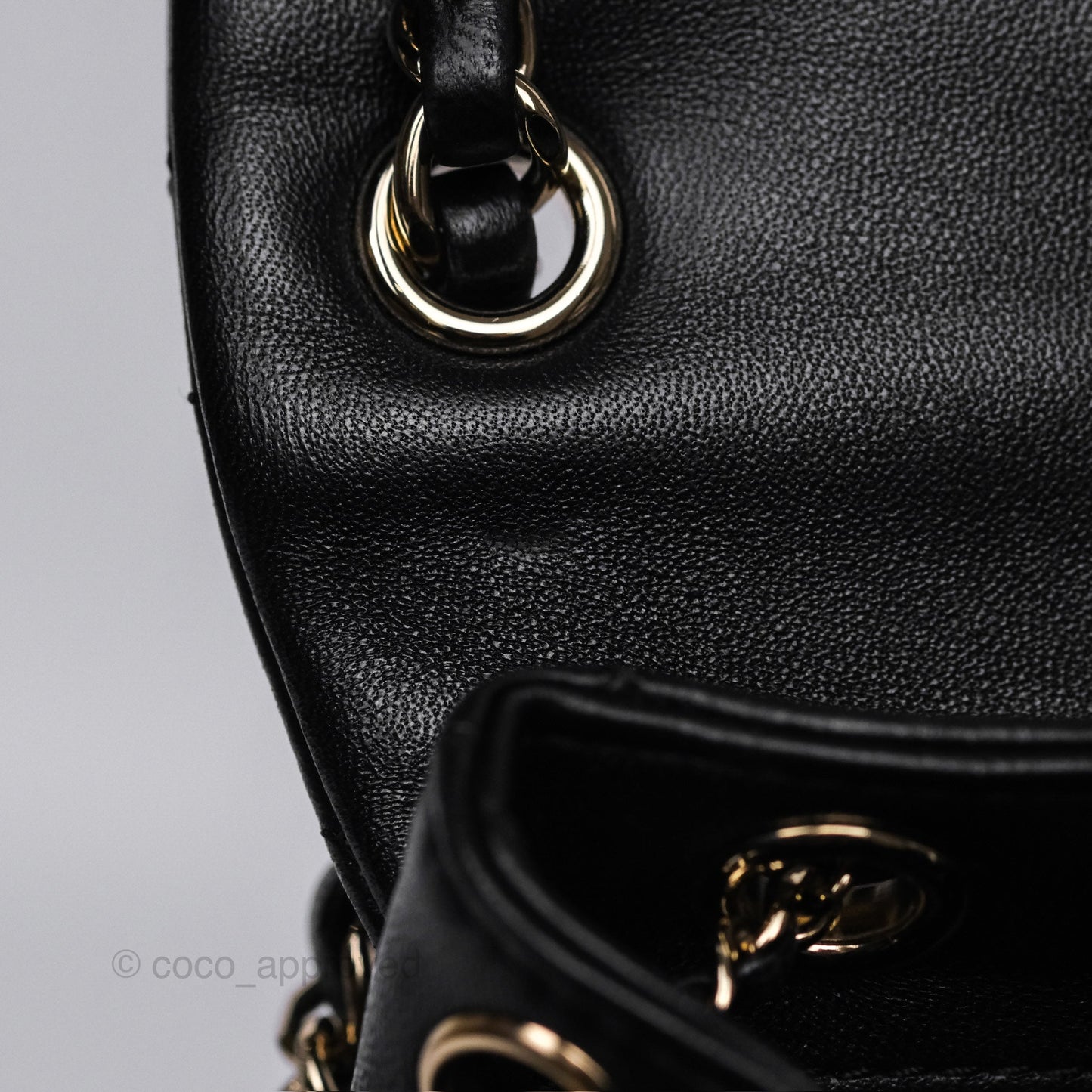 Chanel Small Duma Drawstring Backpack Black Lambskin Gold Hardware