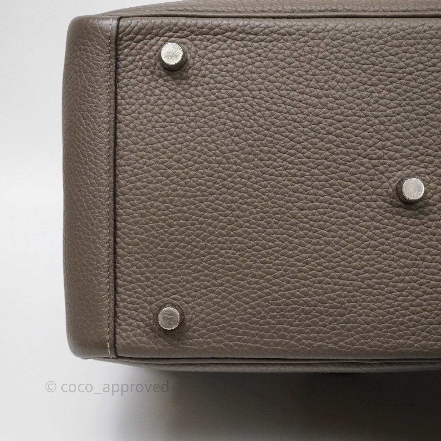 Hermès Lindy 30 Etain 8F Clemence Palladium Hardware