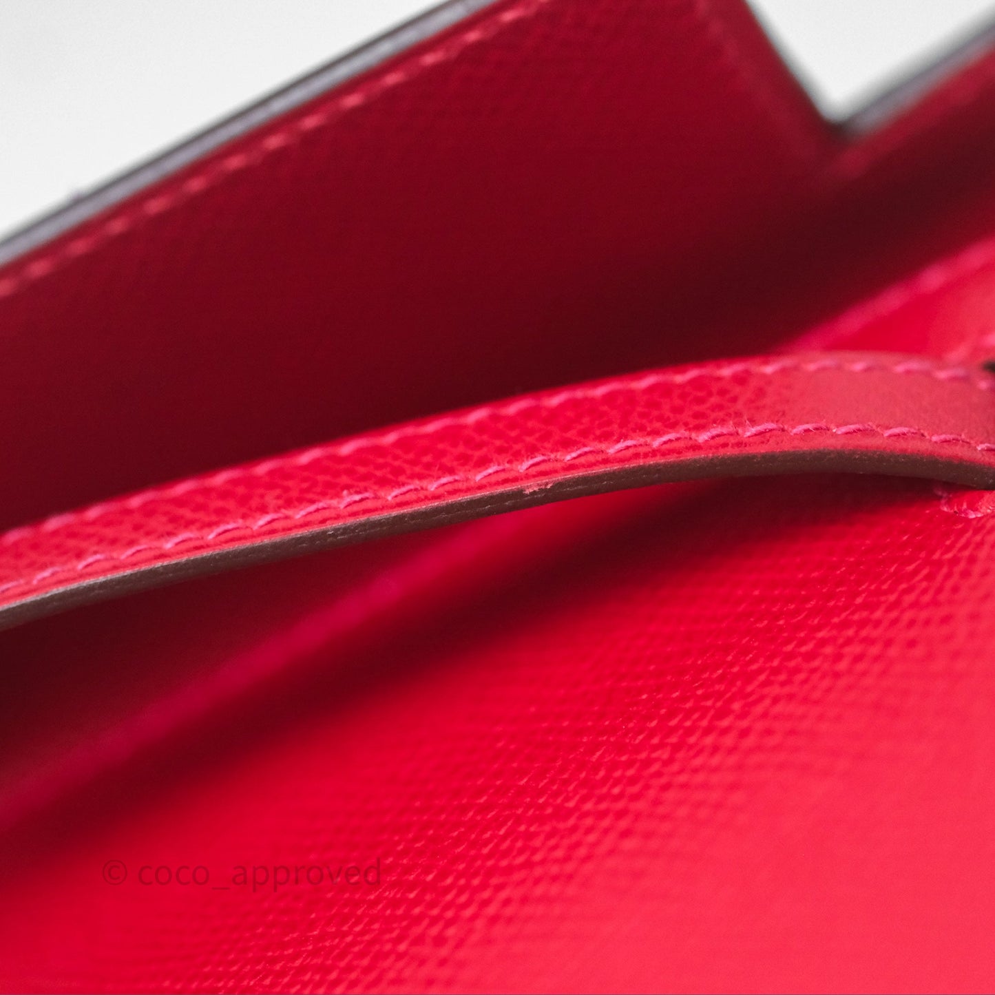 Hermès Sellier Kelly 25 Rouge Casaque Q5 Epsom Gold Hardware