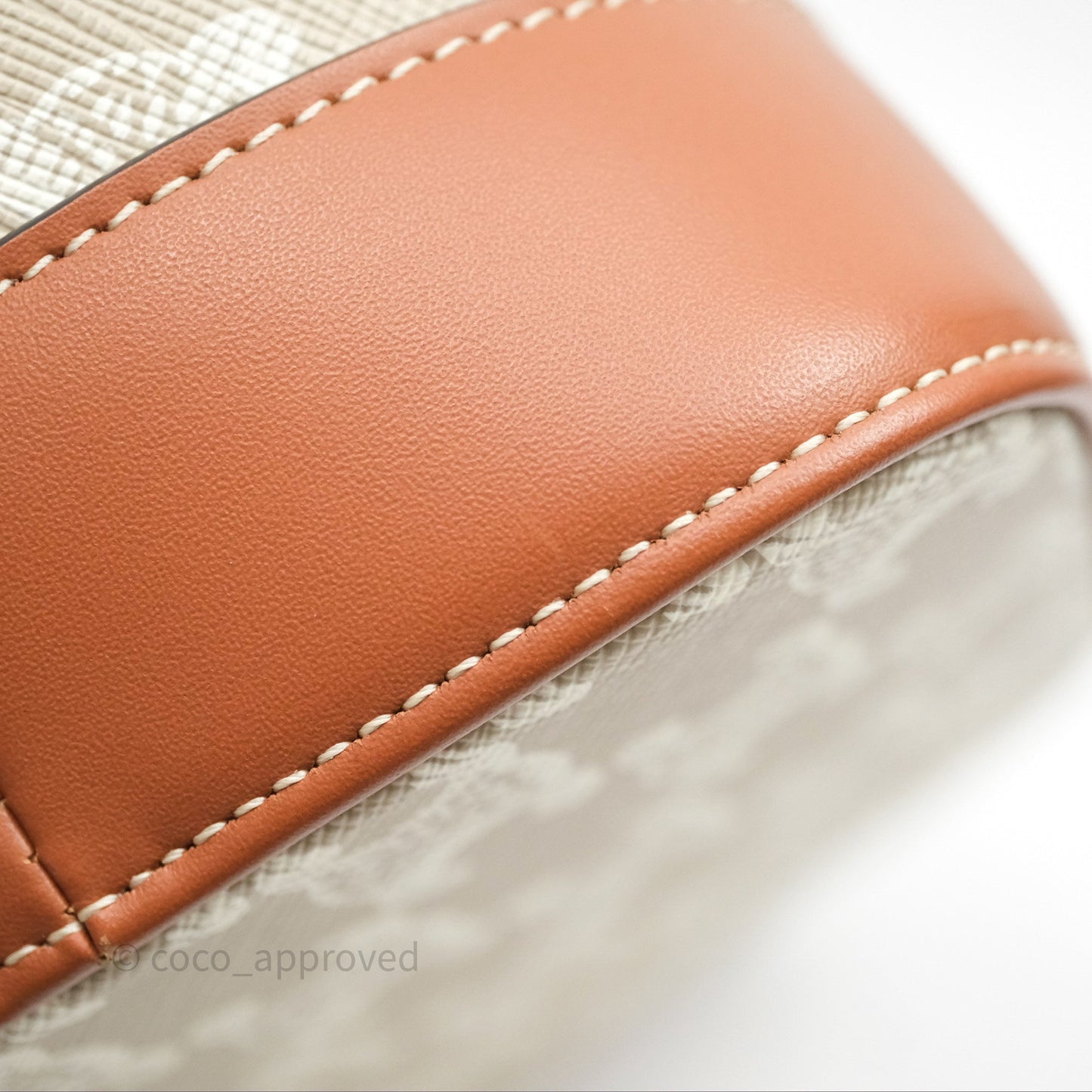 Celine Small Bucket Triomphe Canvas Grege Calfskin