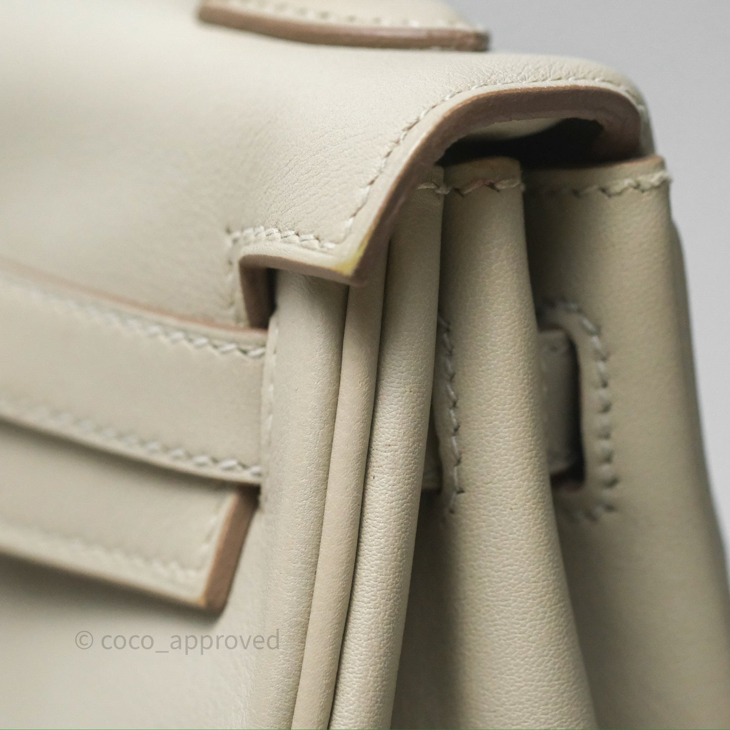 Hermès Retourne Swift Kelly 25 Gris Perle 80 Gold Hardware