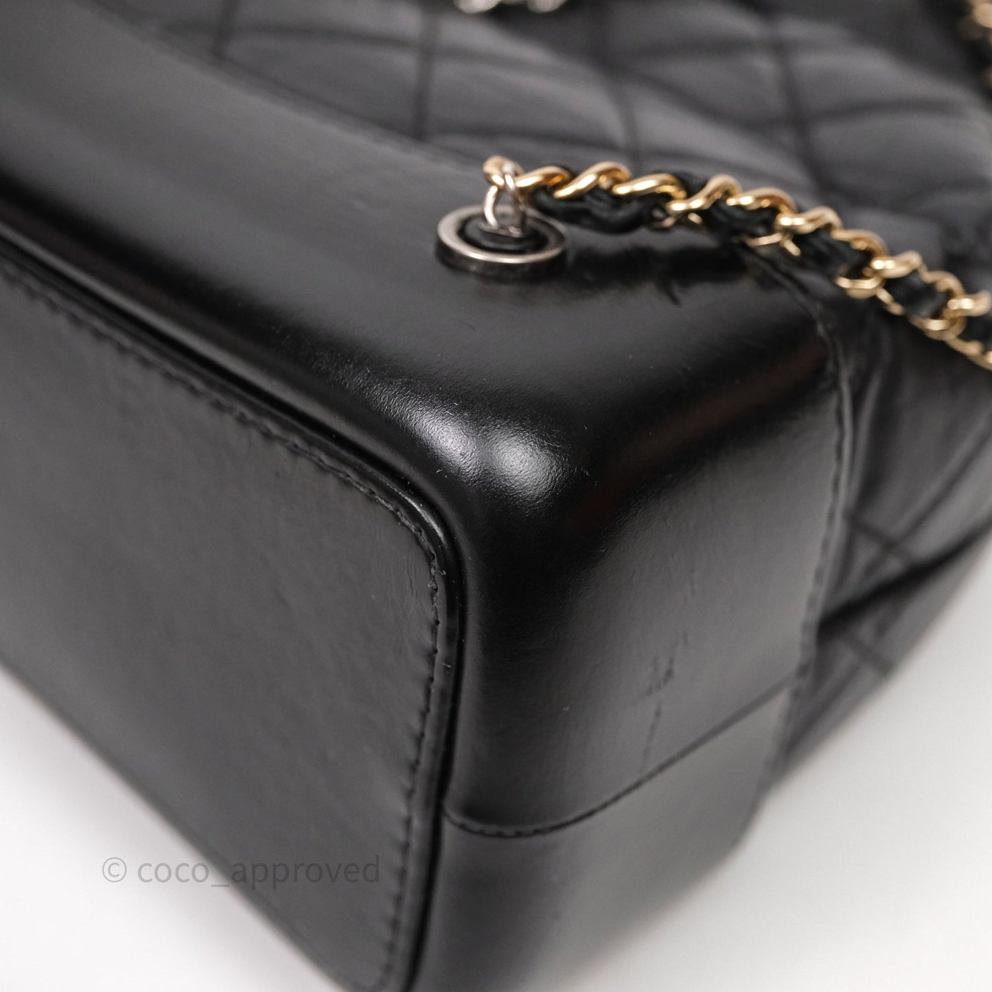 Chanel Small Gabrielle Backpack Black Aged Calfskin