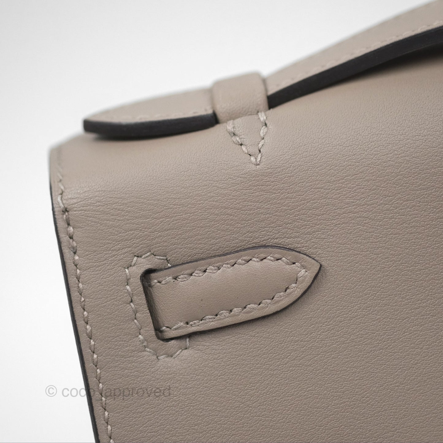 Hermès Kelly Pochette Clutch HSS Gris Asphalte M8/ Noir 89 Palladium Hardware
