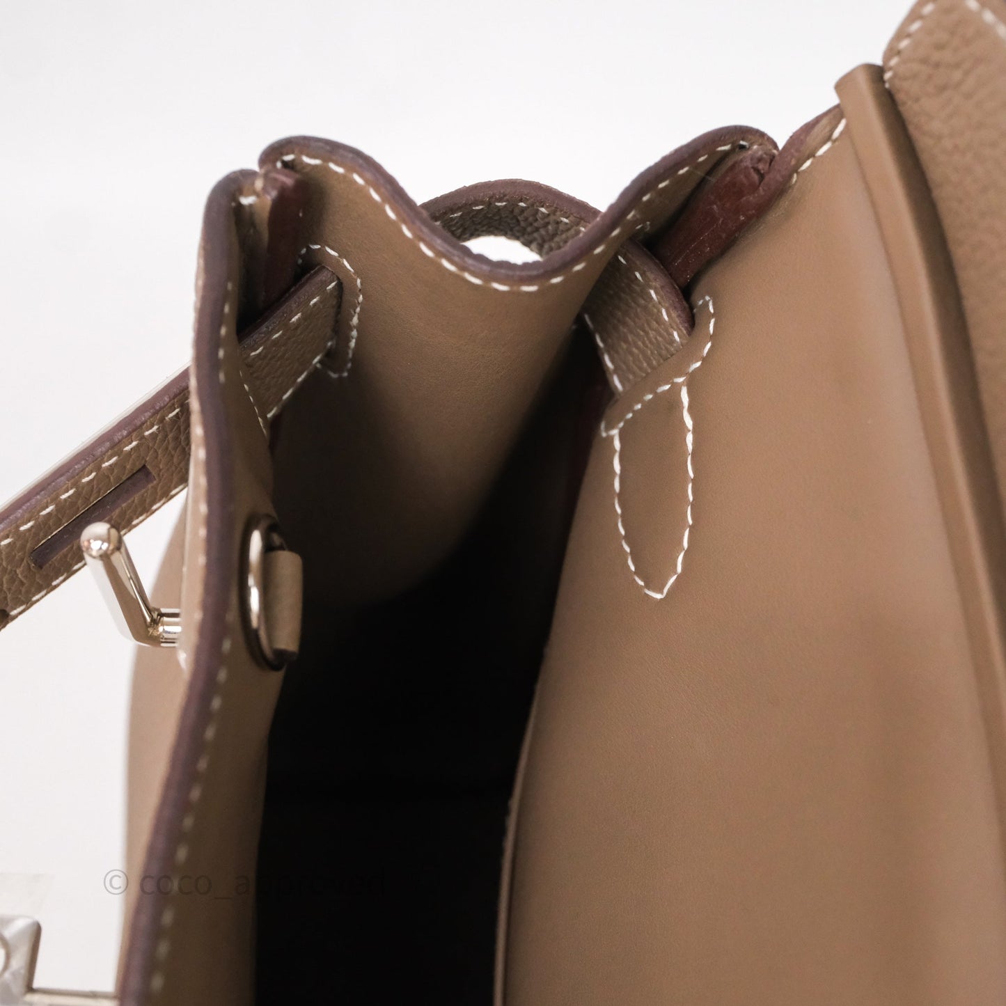 Hermès Hac a Dos PM Backpack Etoupe 18 Togo Palladium Hardware