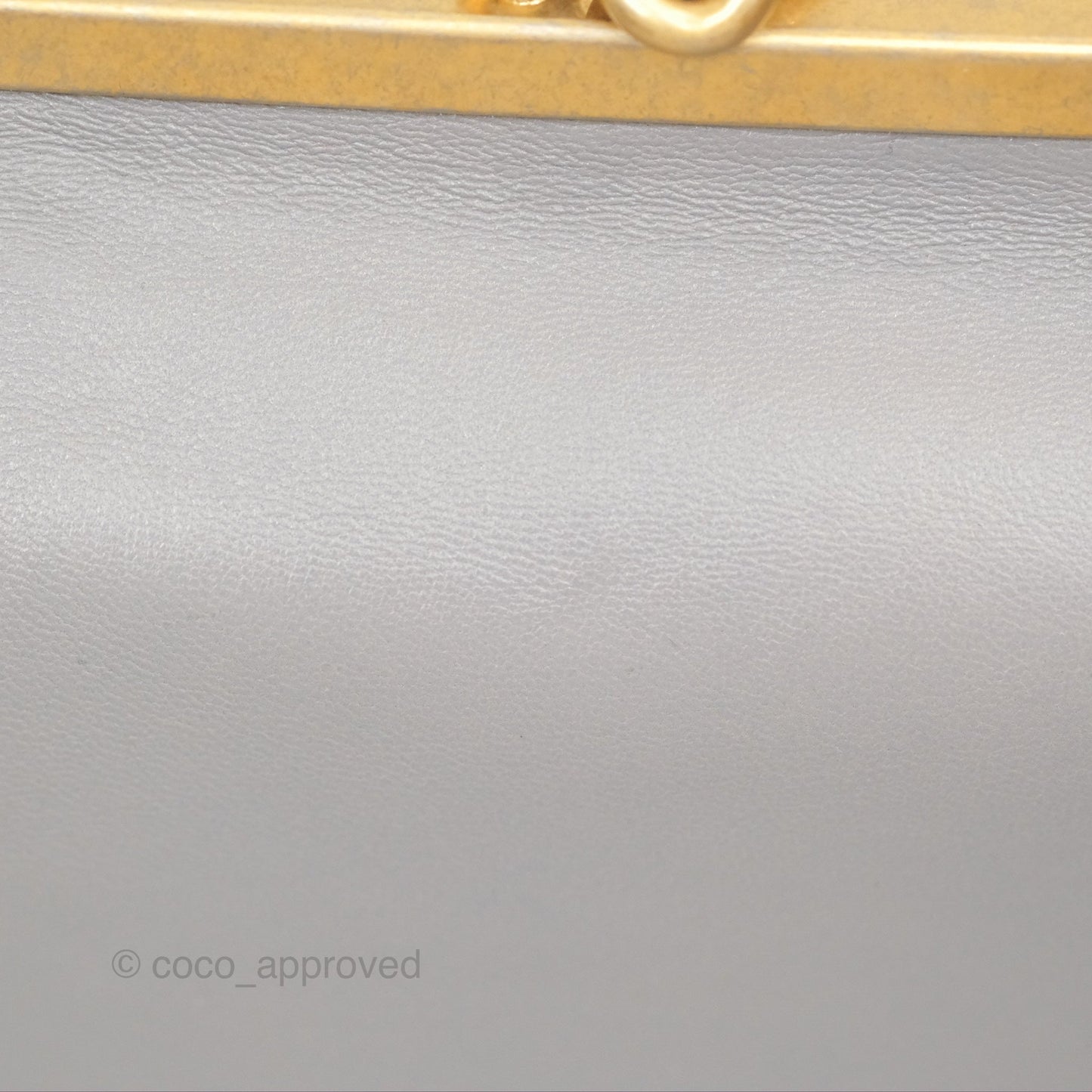 Chanel Small Quilted Coco Luxe Flap Bag Grey Calfskin Aged Gold Hardware