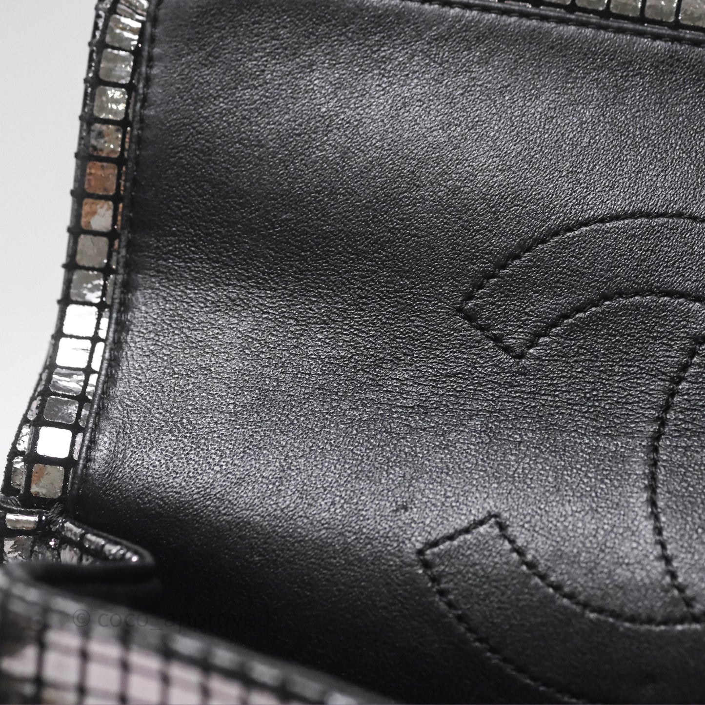 Chanel Mirror Reissue 2.55 Quilted Silver Suede Calfskin Gun Metal Hardware