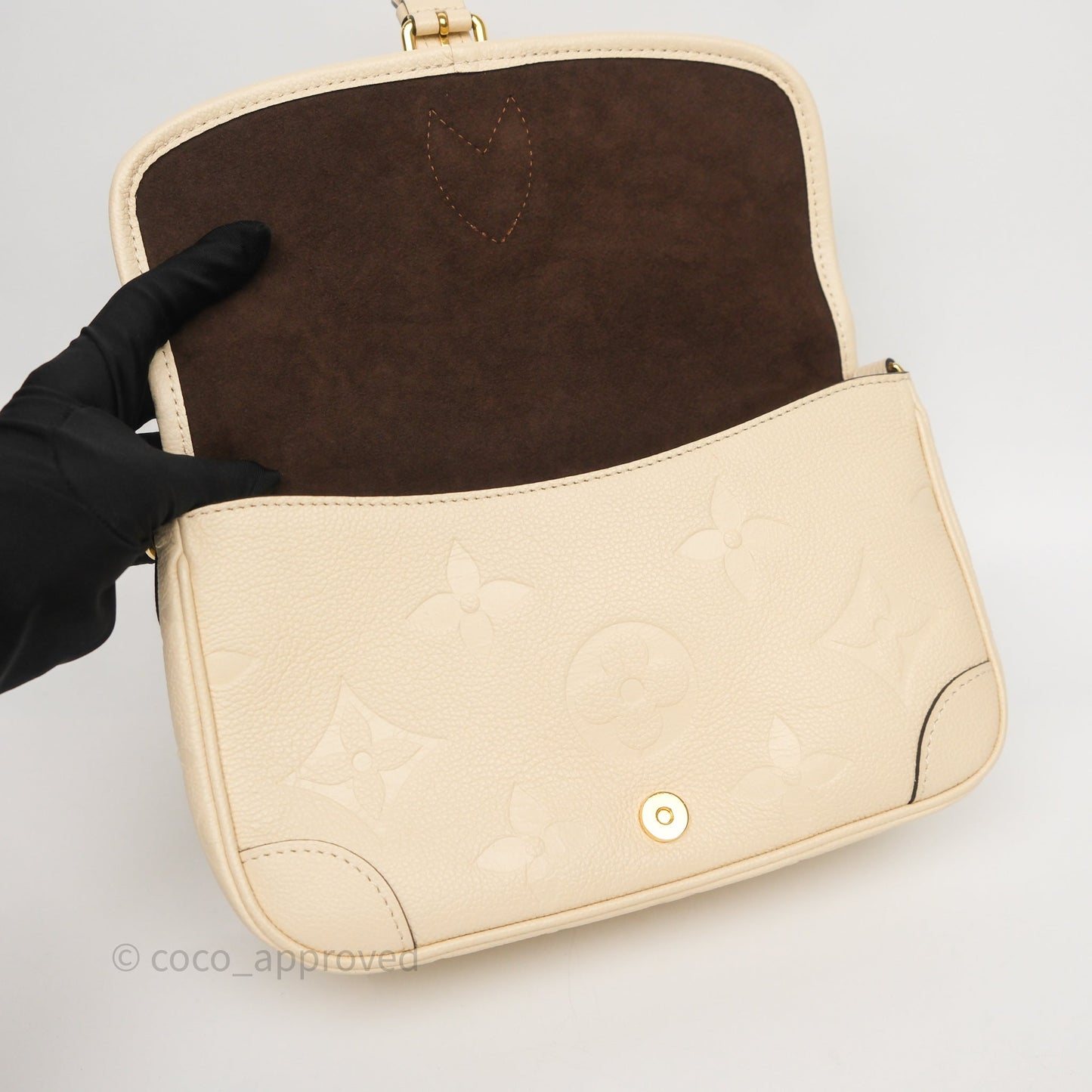 Louis Vuitton Diane Crème Beige Monogram Empreinte Leather
