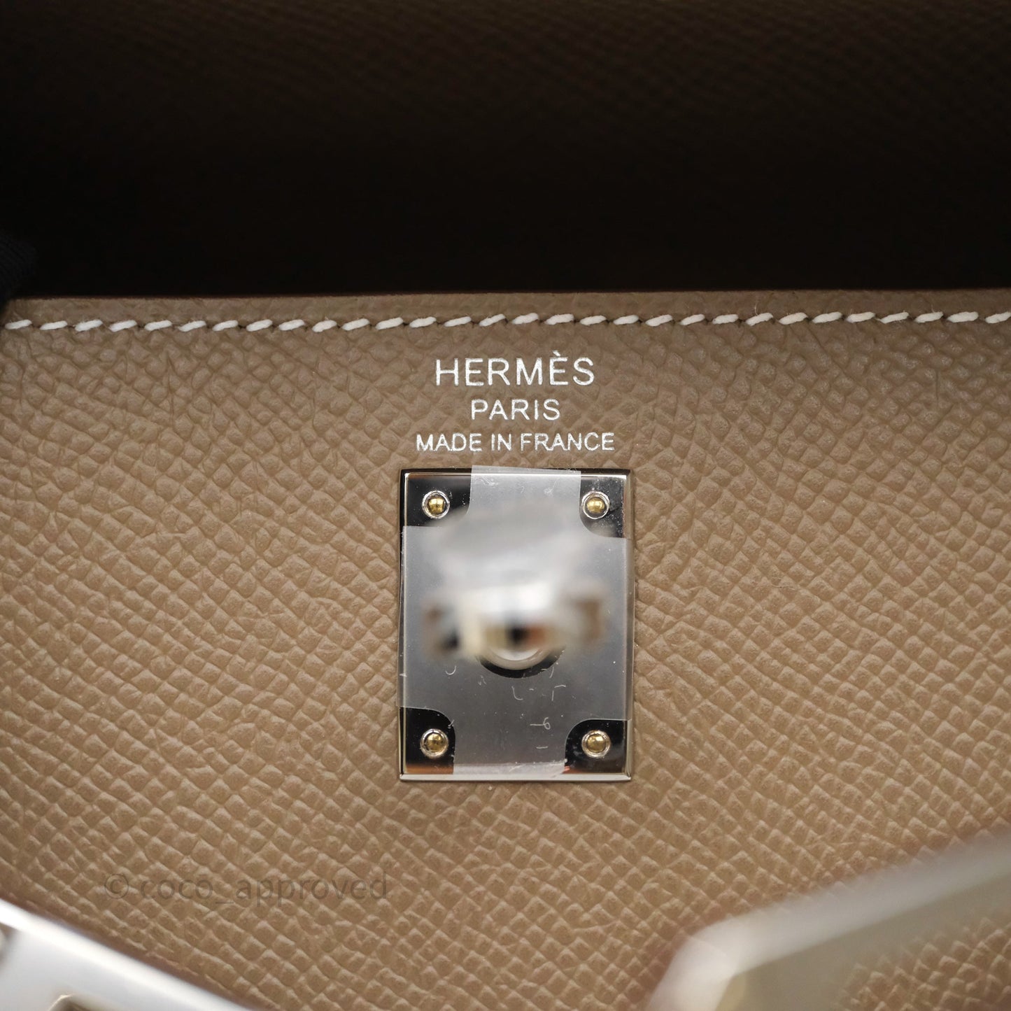 Hermes Kelly 25 Etoupe 18 Palladium Hardware