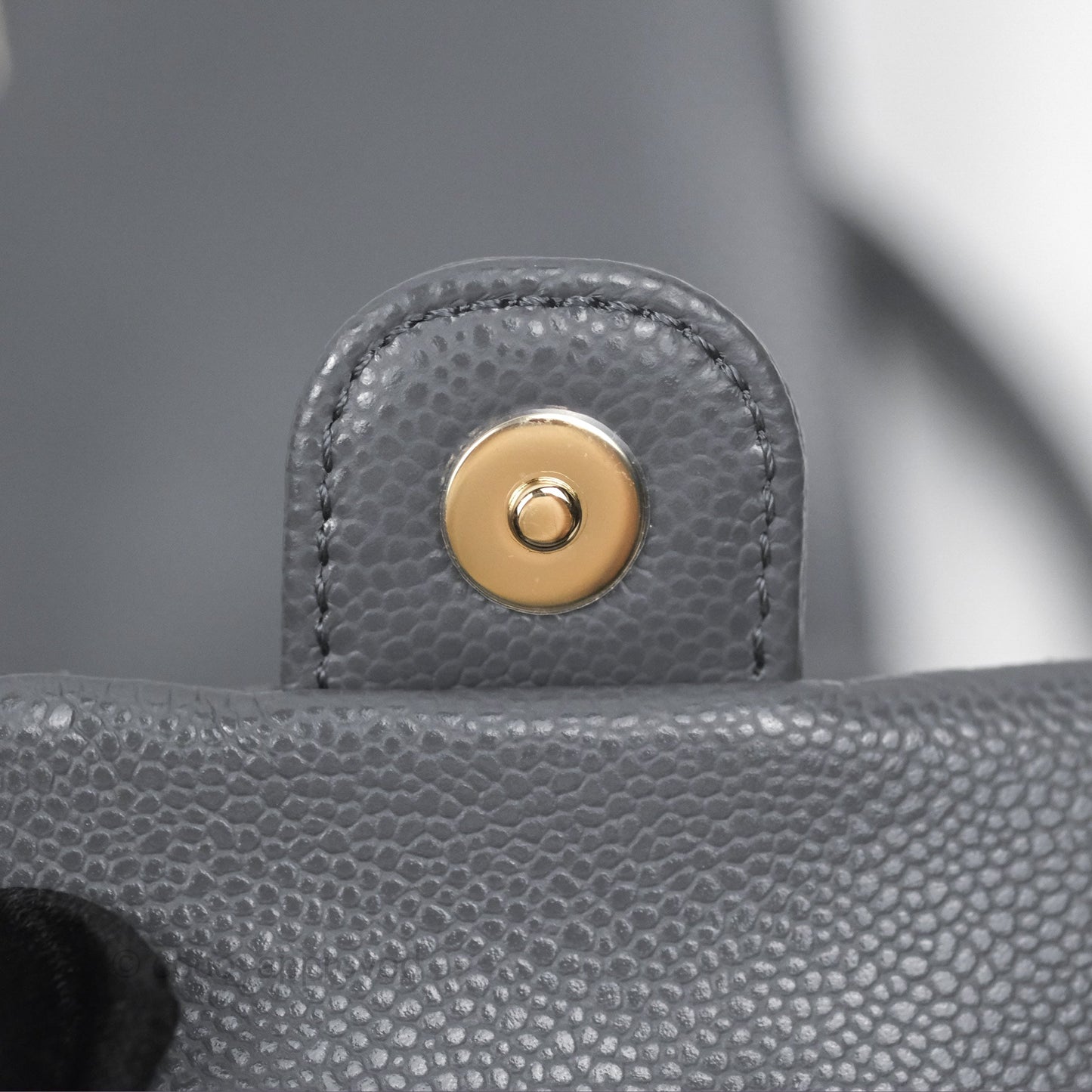 Chanel Duma Backpack Medium Grey Caviar Gold Hardware