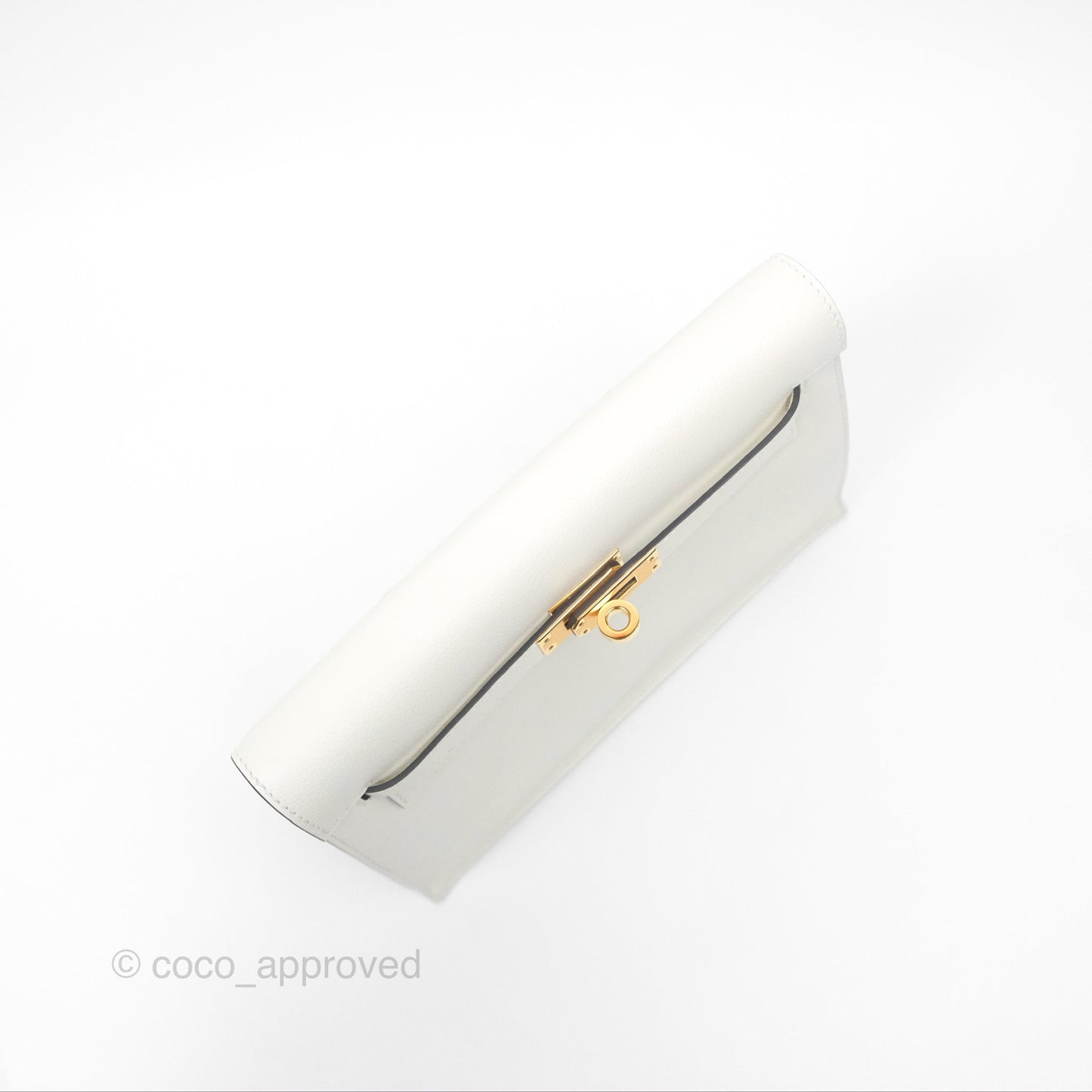Hermès Kelly Danse II Bag Blanc/Kraft Evercolor Gold Hardware