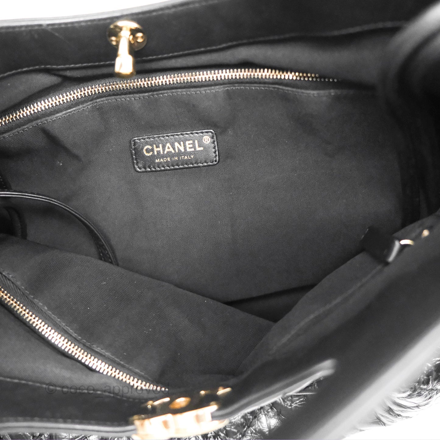 Chanel 31 Large Shopping Bag Black Aged Calfskin