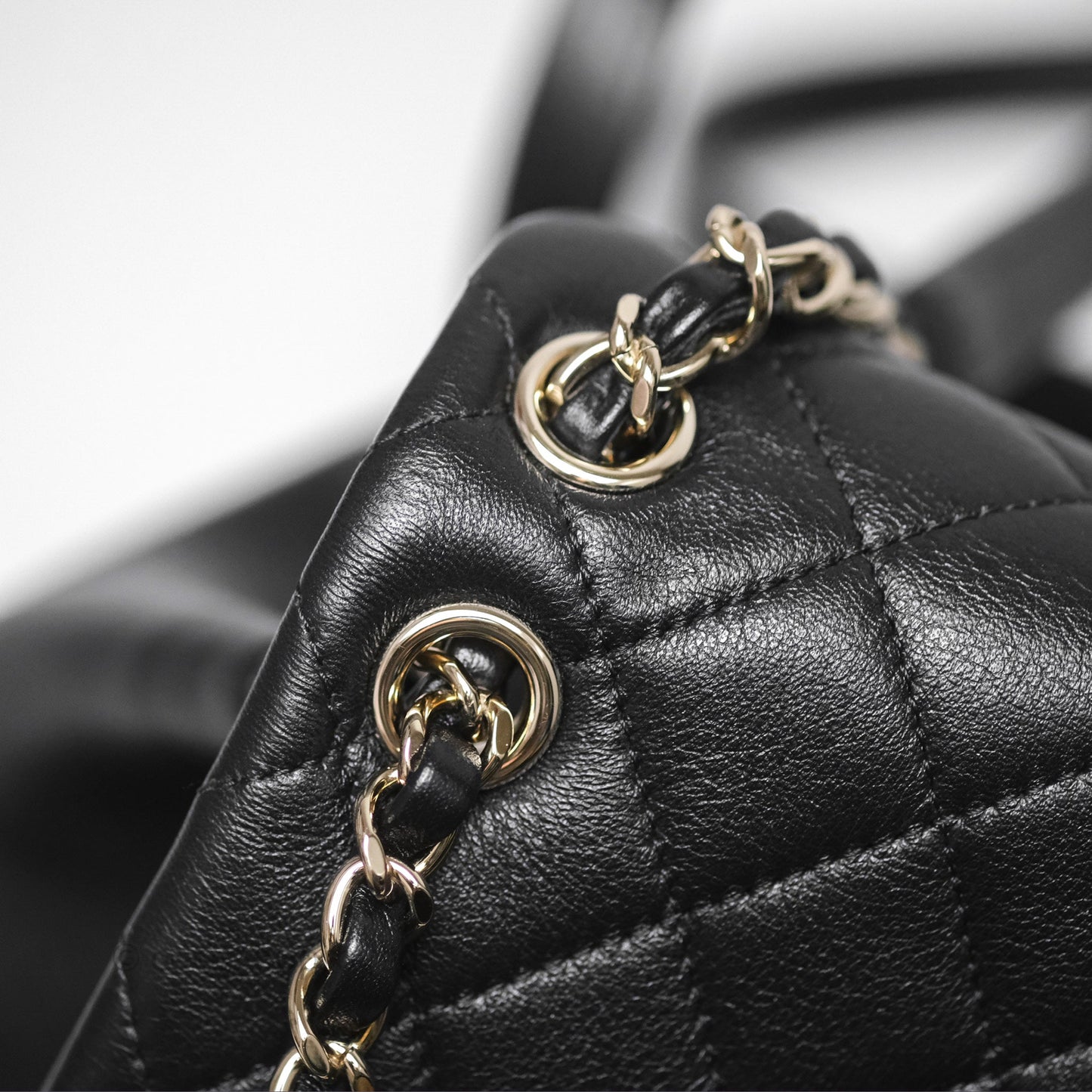Chanel Quilted Large Duma Drawstring Backpack Black Lambskin Gold Hardware