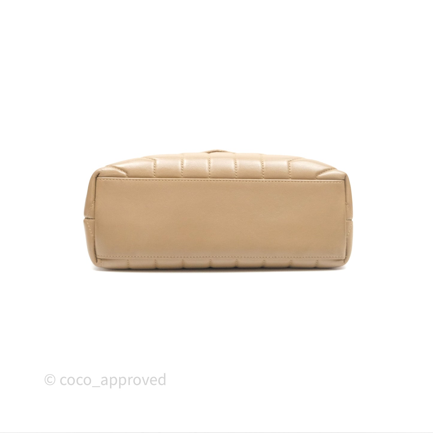 Saint Laurent Loulou Small Flap Bag Beige Gold Hardware
