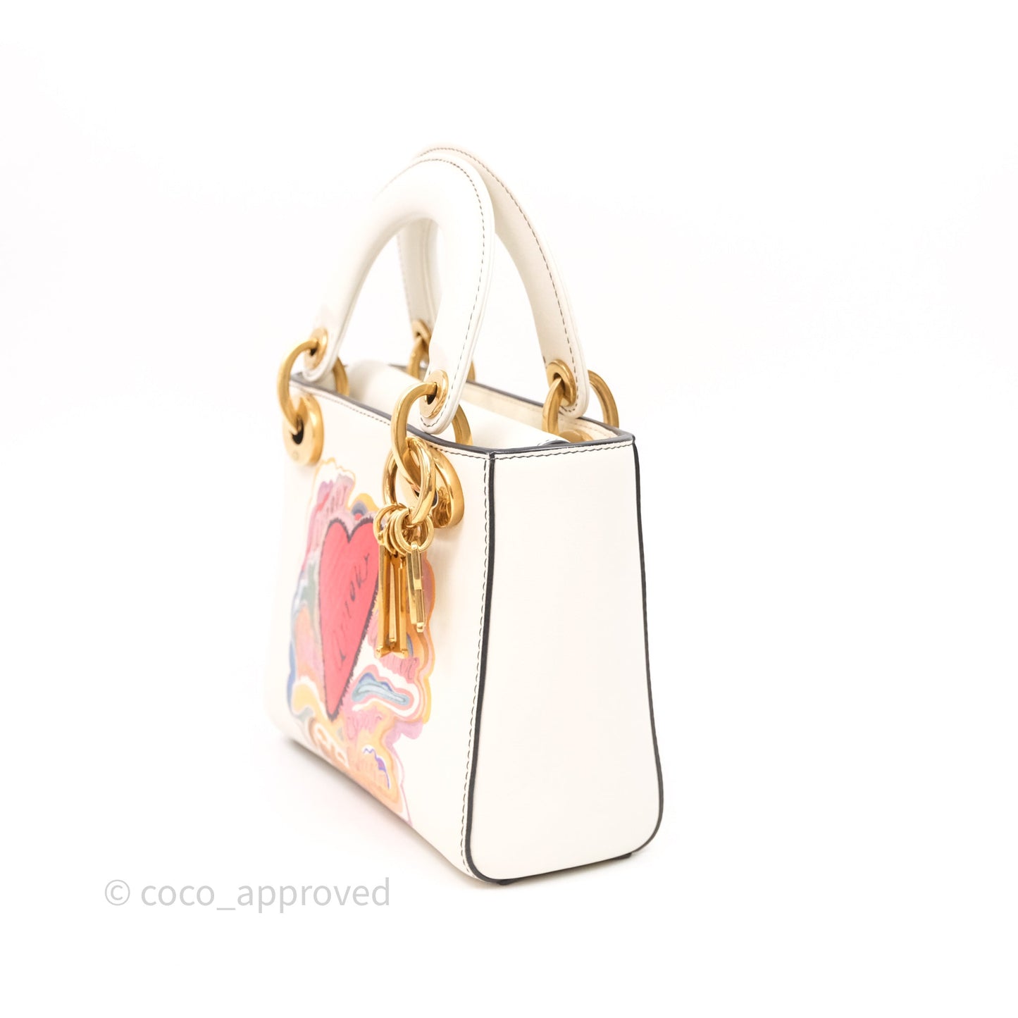 Christian Dior Mini Lady Dior Niki De Saint Phalle Calfskin White