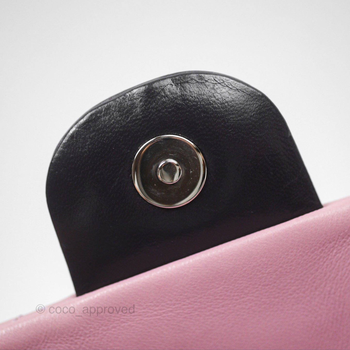 Chanel Medium Bicolor CC Chain Flap Pink/Black Lambskin Silver Hardware