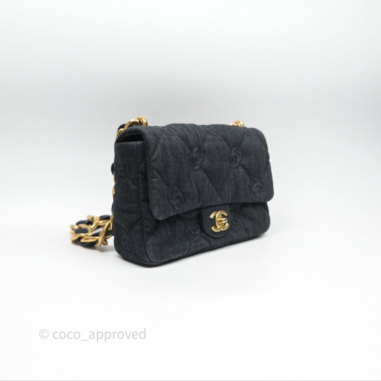Chanel Medium Funky Town Flap Denim Aged Gold Hardware 22S