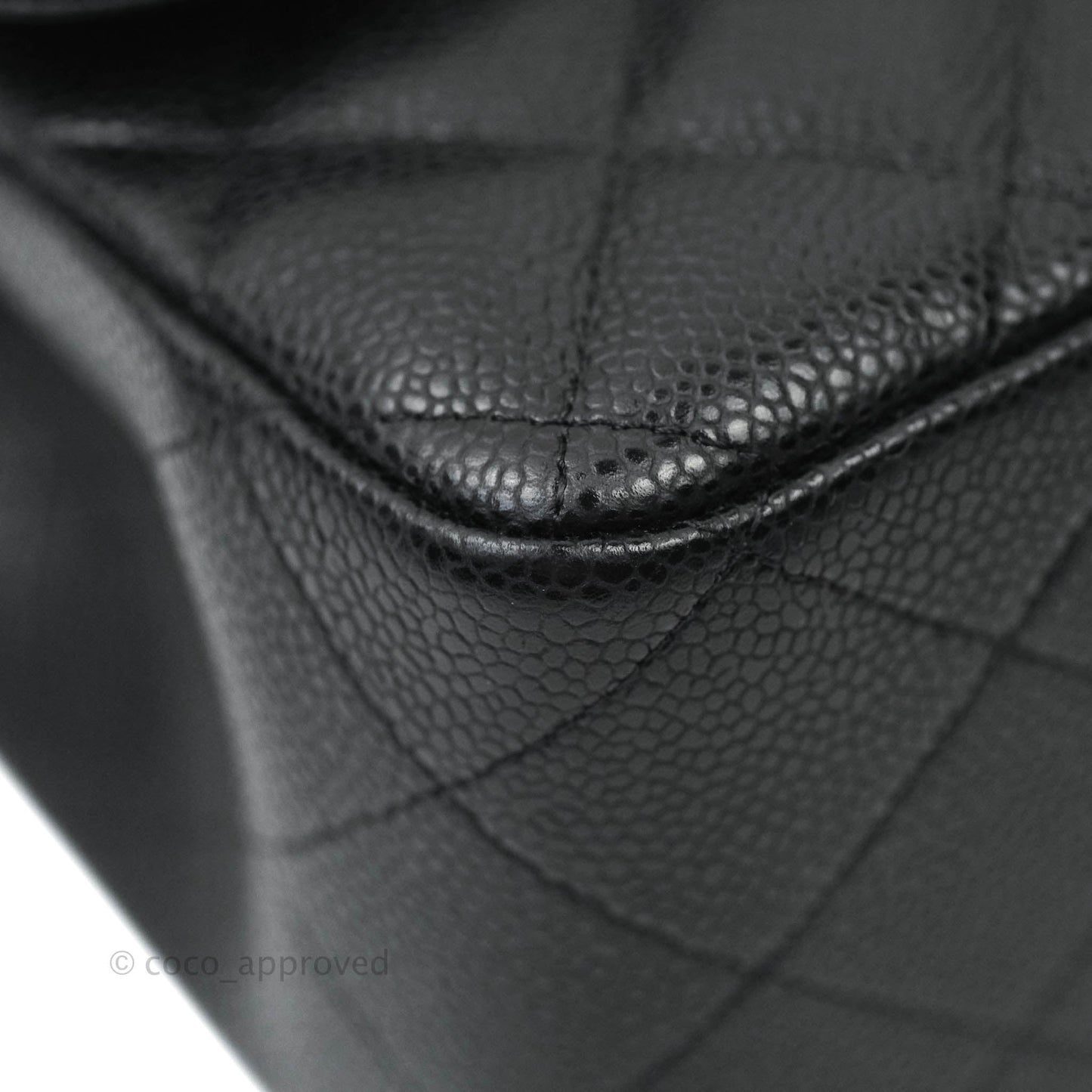 Chanel Jumbo Double Flap Black Caviar Silver Hardware⁣⁣