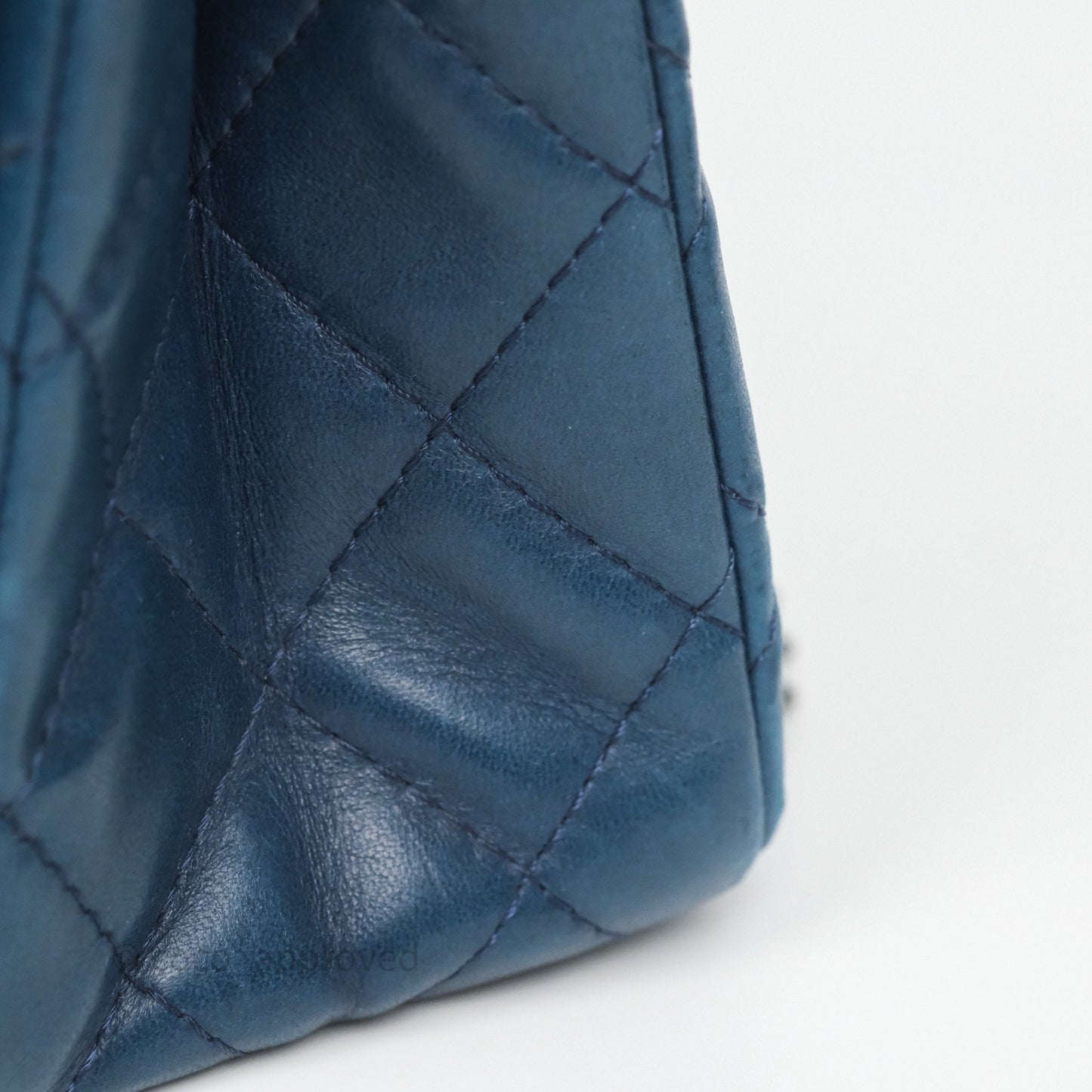 Chanel Reissue 227 Quilted Navy Lambskin Ruthenium Hardware