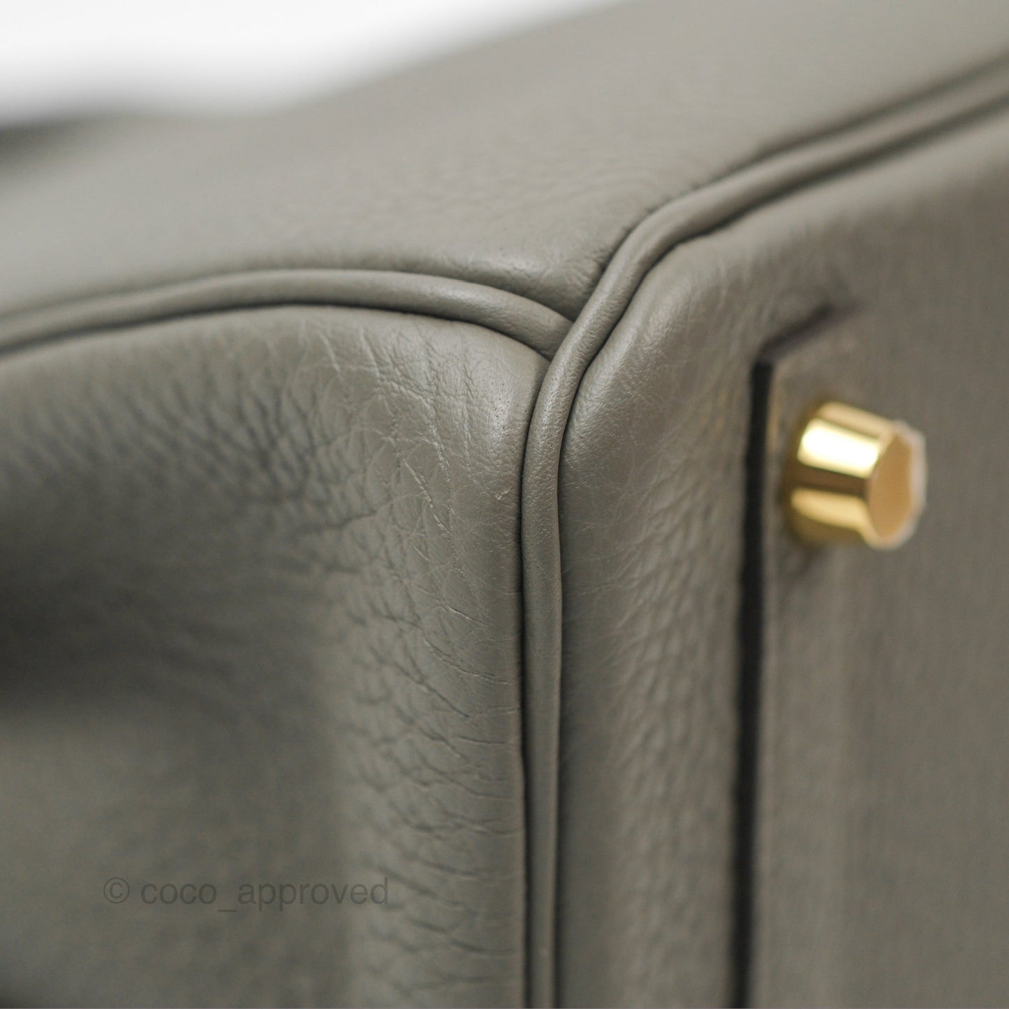 Hermes Birkin 25 Retourne Gris Meyer 0L Togo Gold Hardware