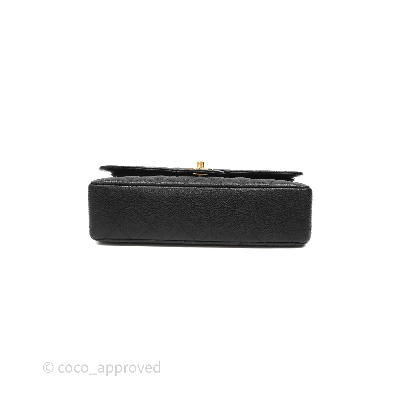 Chanel Classic M/L Medium Flap Quilted Black Caviar Gold Hardware