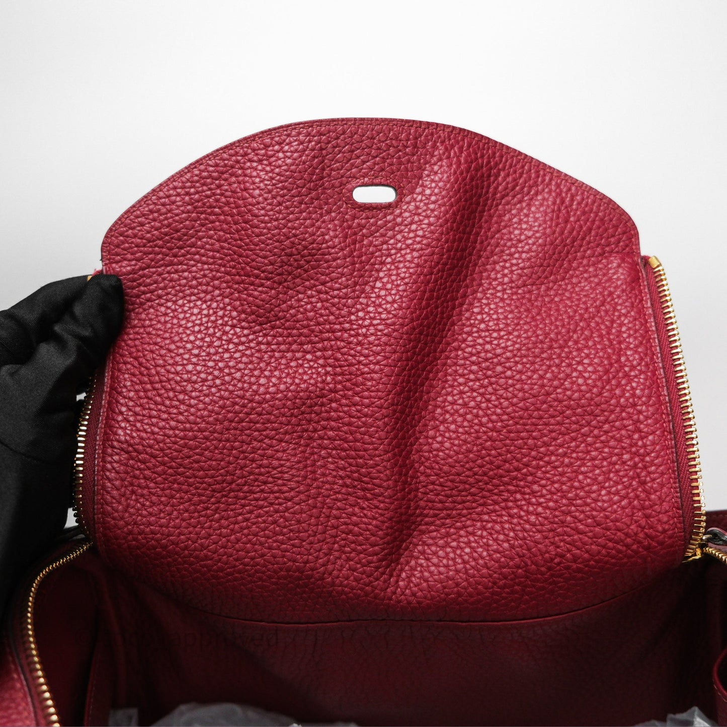 Hermès Lindy 30 Rouge Grenat K1 Clemence Gold Hardware