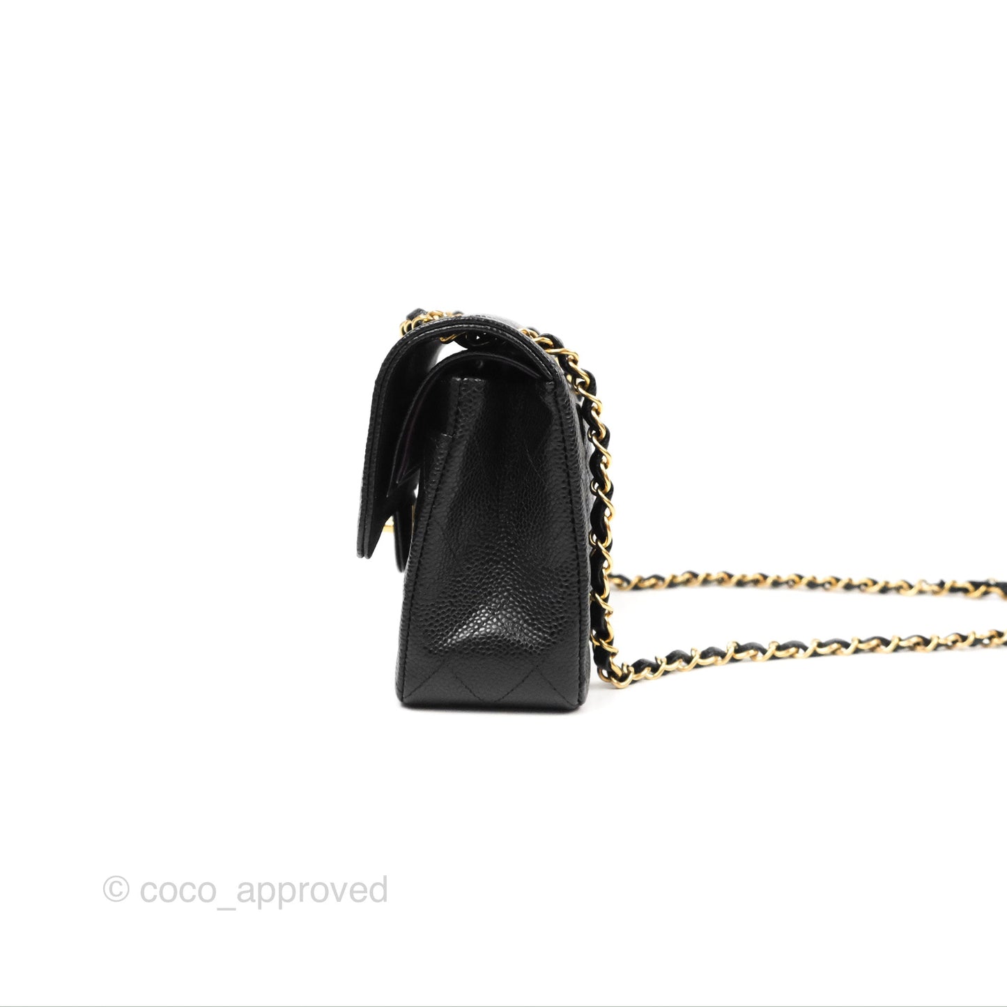 Chanel Small Classic Quilted Flap Black Caviar Gold Hardware