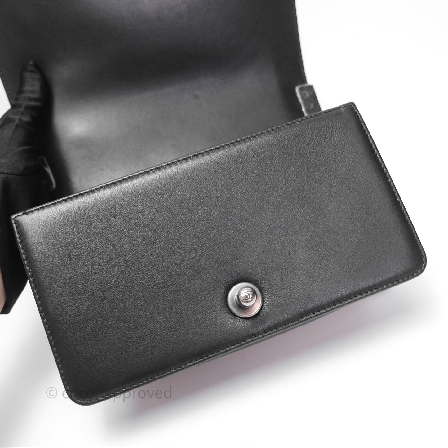 Chanel Small Boy Black Lambskin Ruthenium Hardware