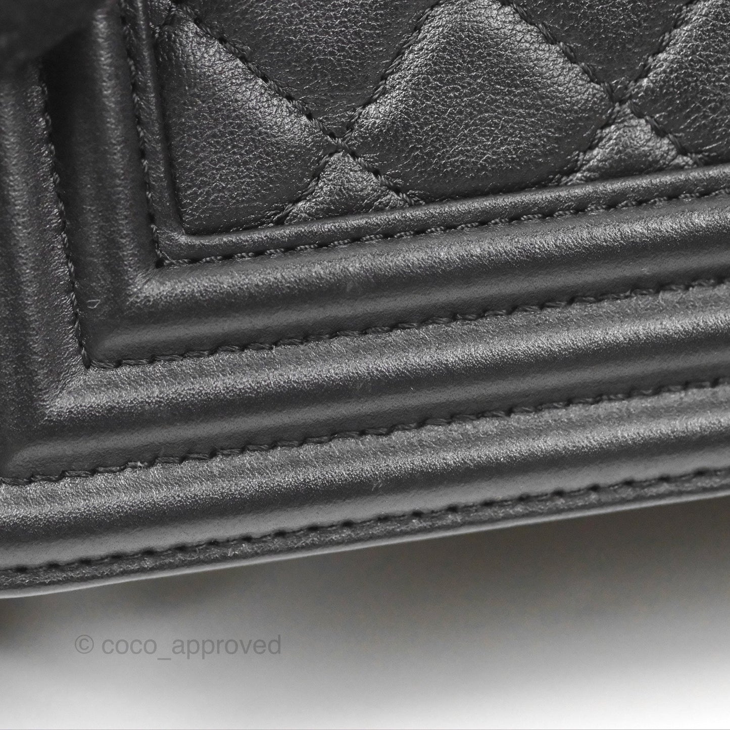 Chanel Small Boy Black Calfskin Ruthenium Hardware