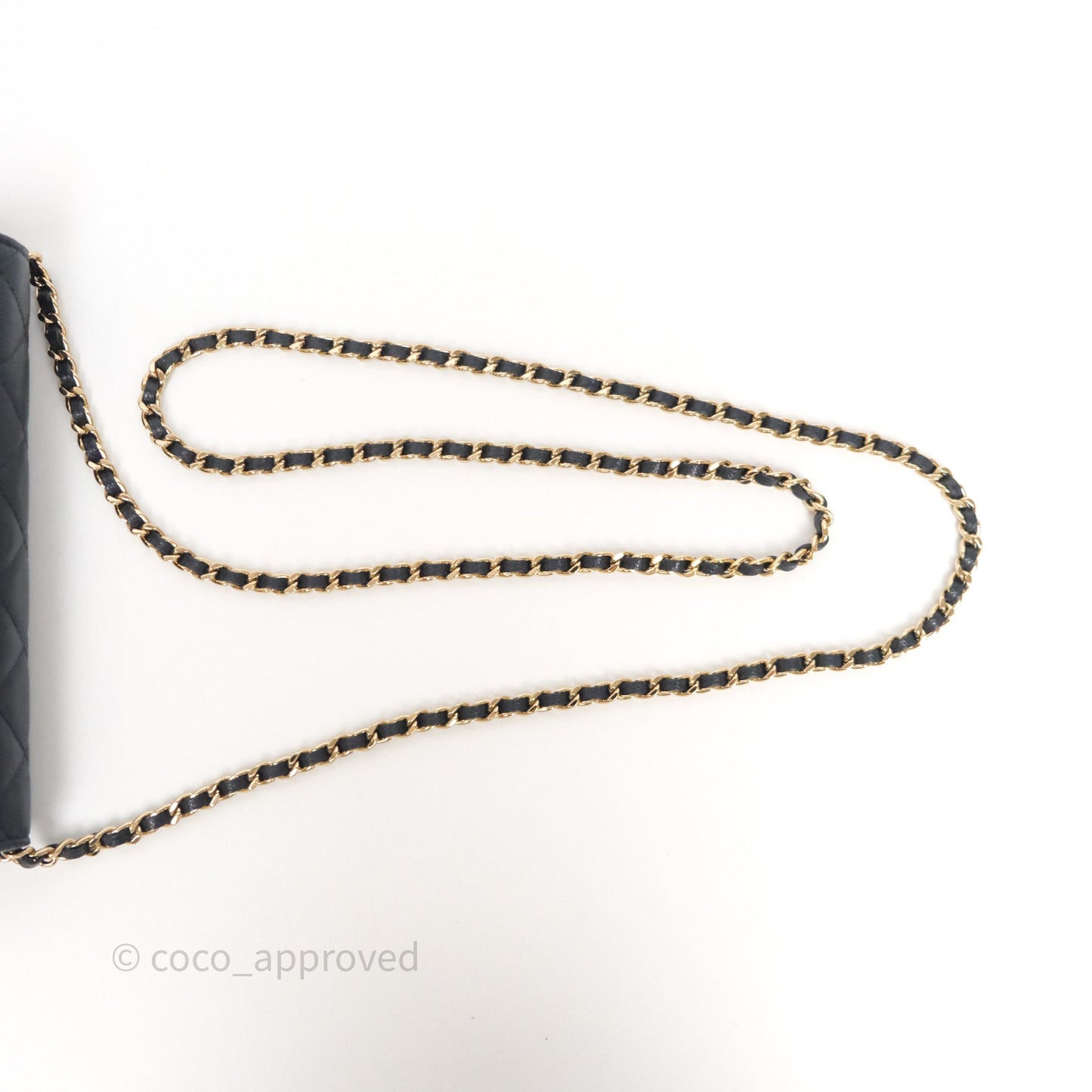 Chanel Classic Wallet On Chain WOC Quilted Navy Caviar Gold Hardware