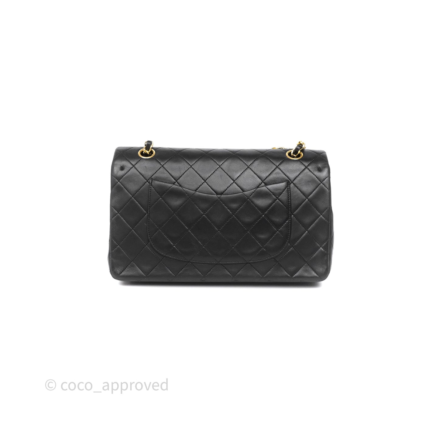 Chanel Vintage Medium Classic Flap Black Lambskin 24K Gold Hardware