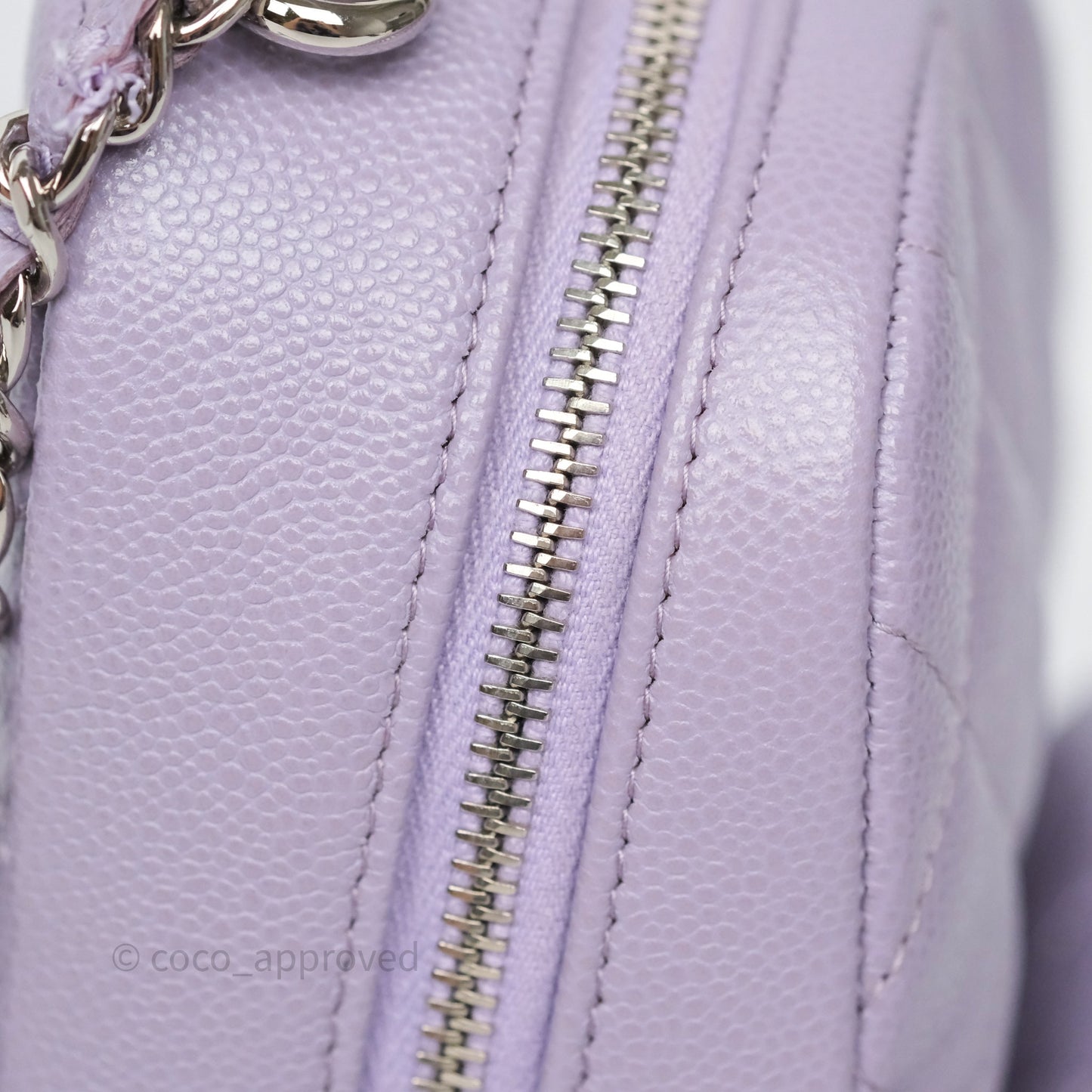 Chanel Classic Mini Backpack Lilac Caviar Silver Hardware