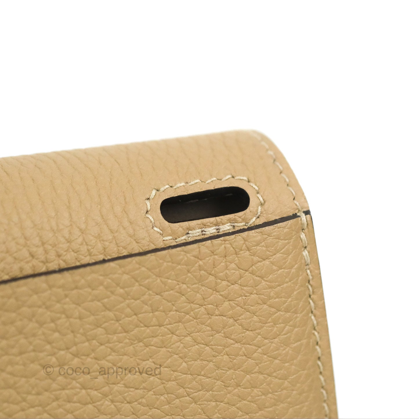 Hermès Halzan 25 Trench/Etoupe Clemence Gold Hardware
