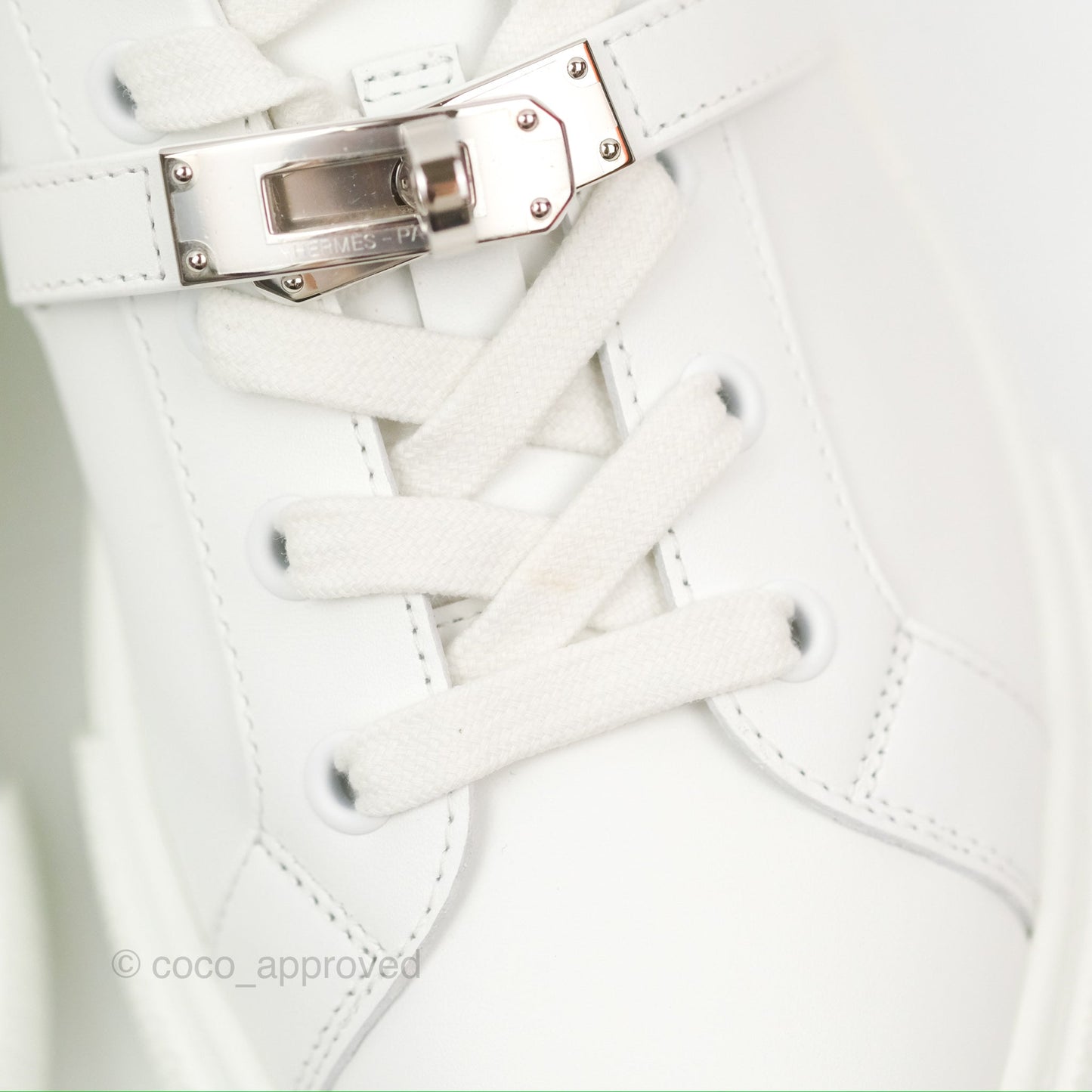 Hermès Day Sneaker Kelly Blanc Palladium Size 38.5