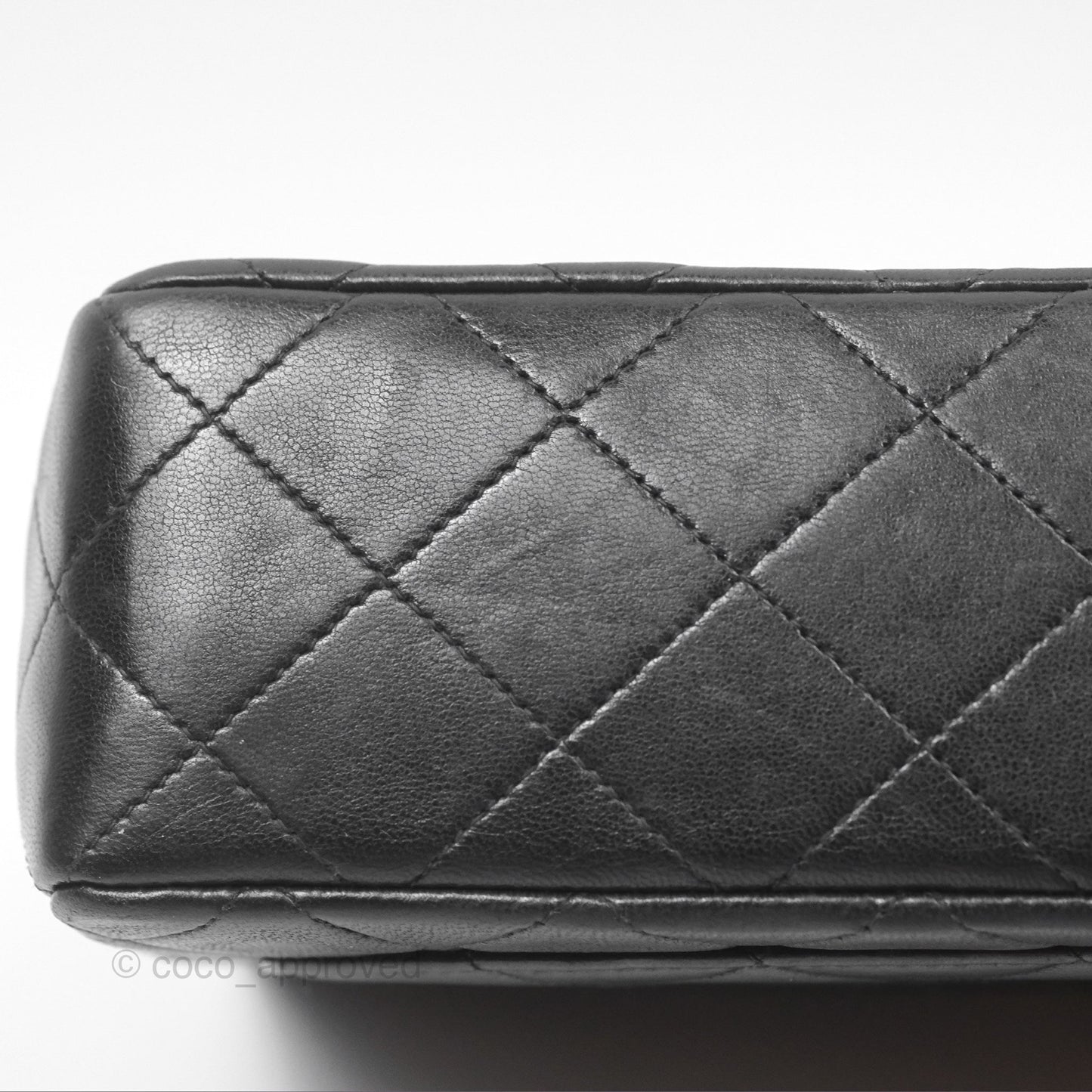 Chanel Vintage Mini Square Black Lambskin 24K Gold Hardware