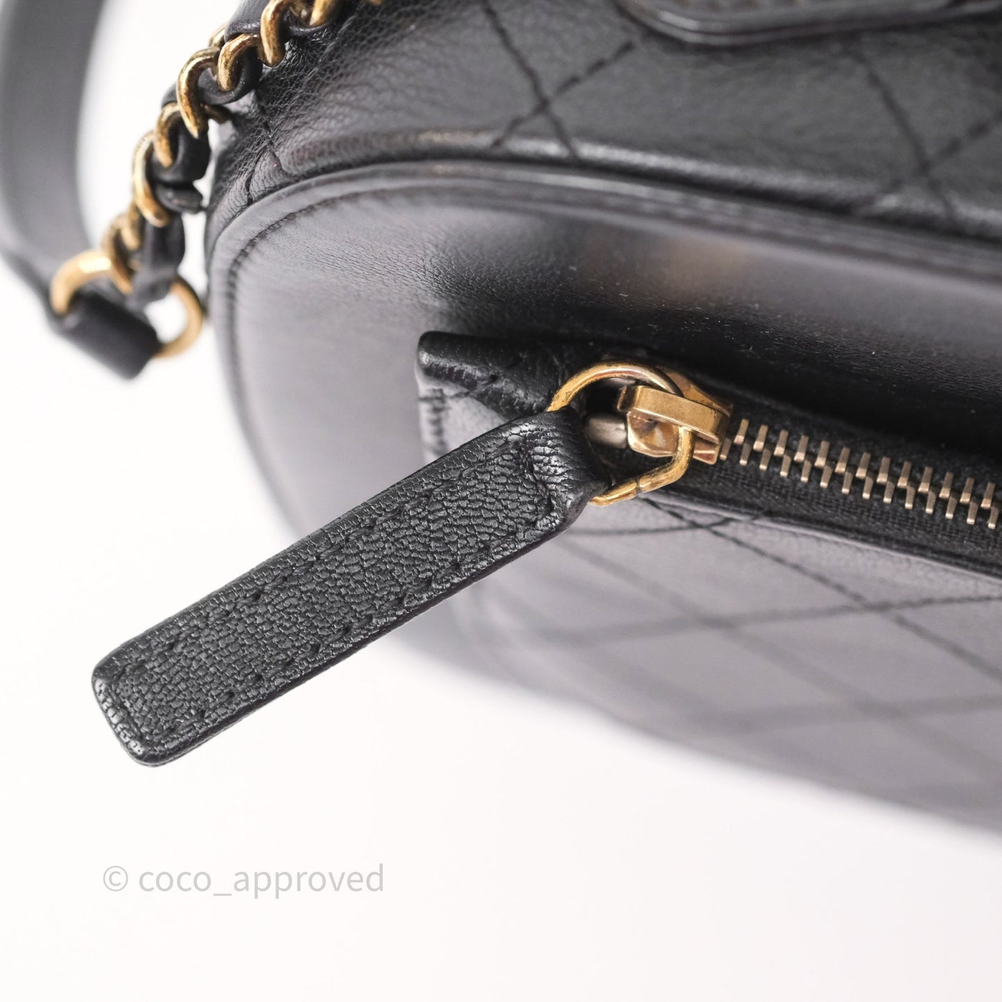 Chanel Coco Curve Vanity Black Calfskin & Goatskin Antique Gold Hardware