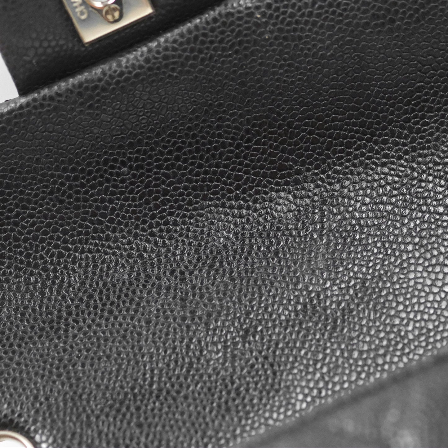 Chanel Classic Quilted Mini Rectangular Flap Black Caviar Silver Hardware