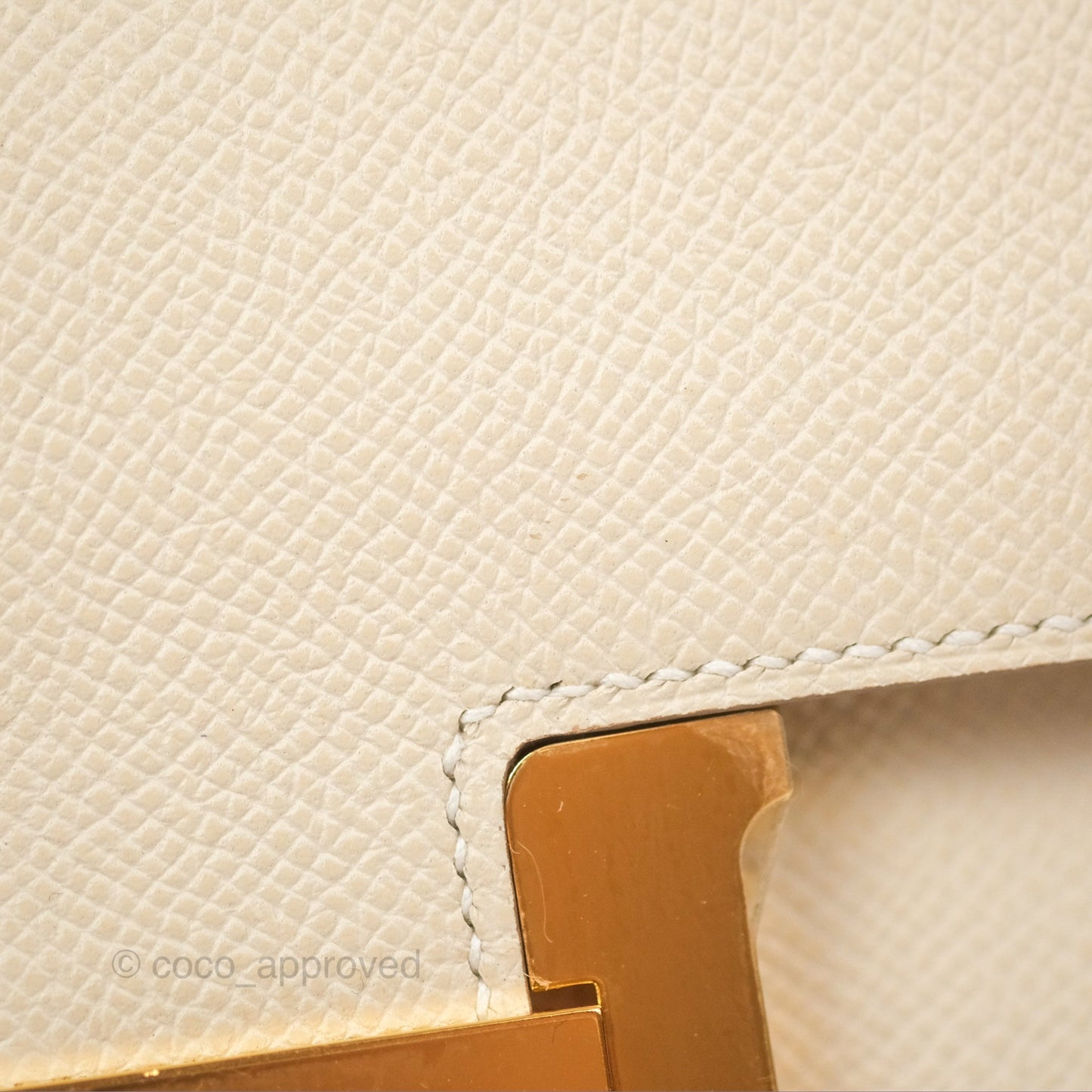Hermès Constance Mini 18cm Craie Epsom Gold Hardware