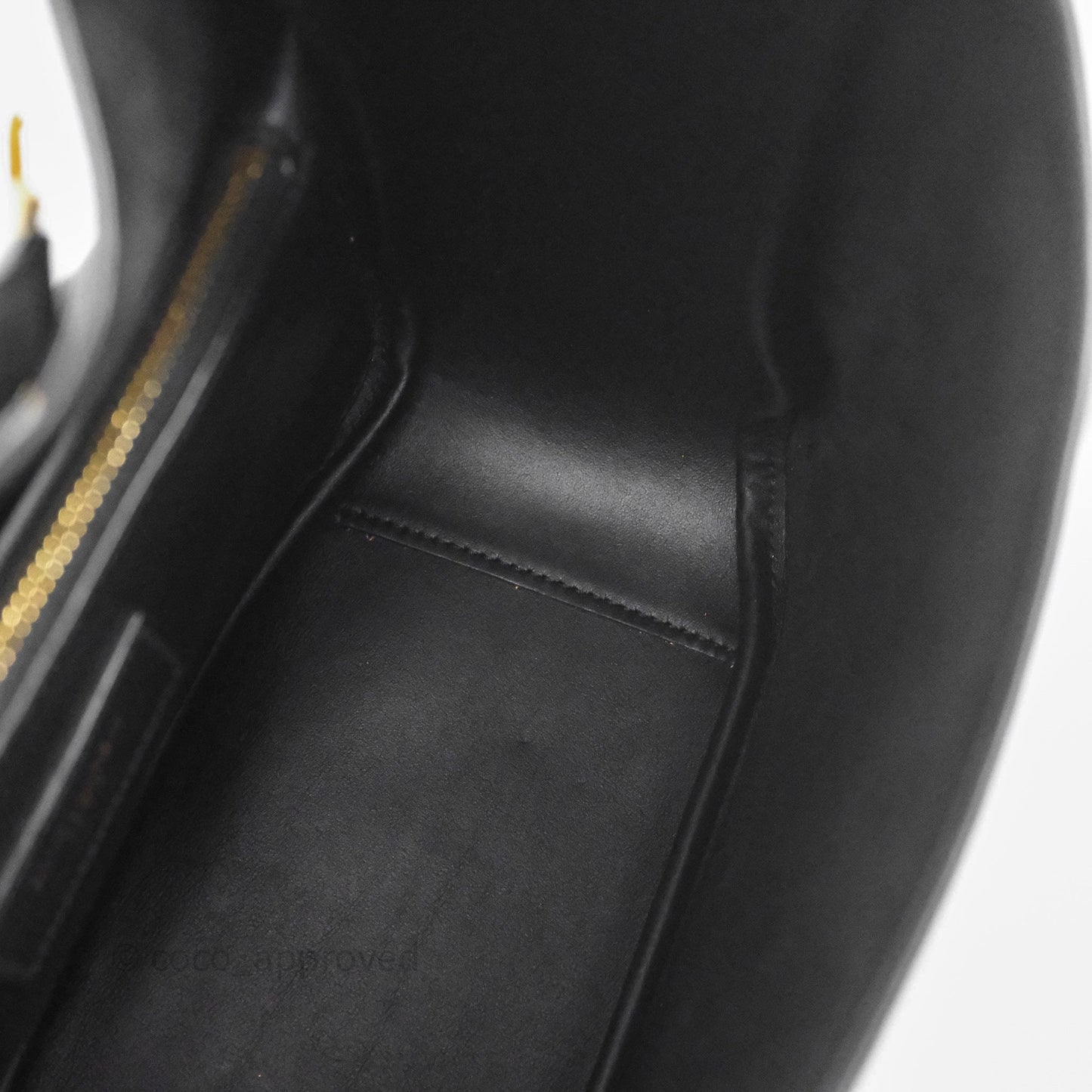 Saint Laurent LE 5 à 7 Supple Small Black Grained Leather Gold Hardware
