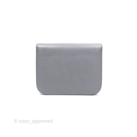 Celine Medium Classic Box Flap Grey Liege Calfskin