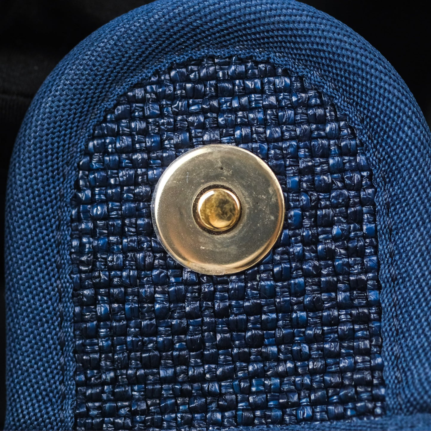 Chanel Medium Deauville Navy Canvas Gold Hardware