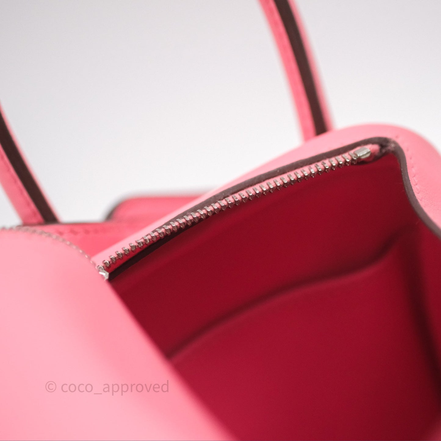 Hermès Mini Lindy 20 Rose Ete K4 Swift Palladium Hardware