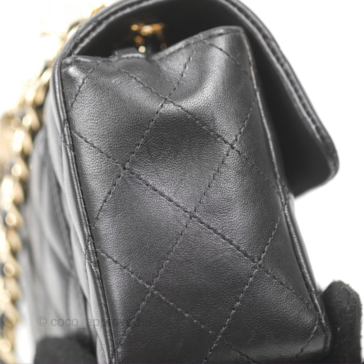 Chanel Quilted Mini Rectangular Flap With Charms Black Lambskin Gold Hardware 21C
